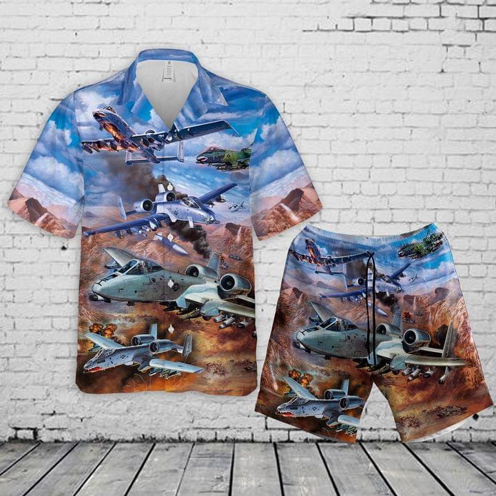 United States Air Force Fairchild Republic A-10 Thunderbolt Ii Set Hawaiian Shirt Pre11061 United States Air Force Fairchild Republic A-10 Thunderbolt Ii Set Hawaiian Shirt Pre11061