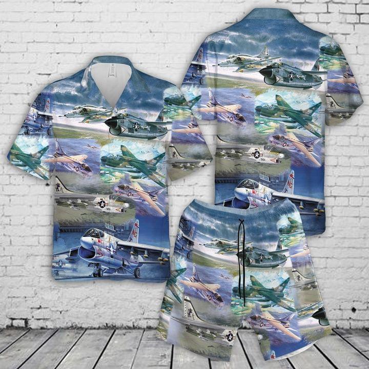 Us Air Force Ltv A-7 Corsair Ii Set Hawaiian Shirt Pre11063 Us Air Force Ltv A-7 Corsair Ii Set Hawaiian Shirt Pre11063