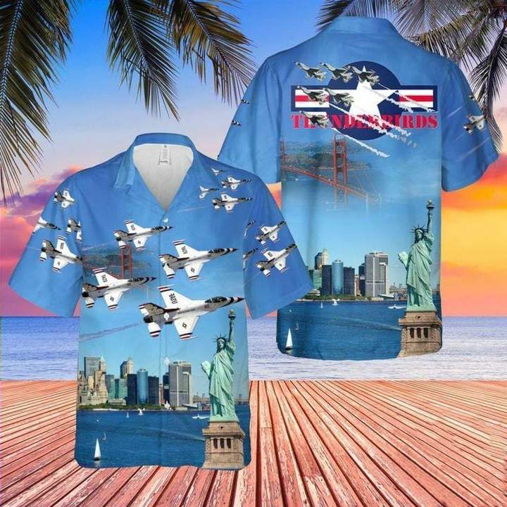 Us Air Force Thunderbirds Hawaiian Shirt Pre11141
