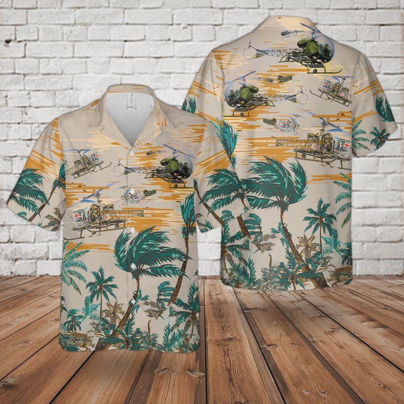 Us Army Bell H-13 Sioux Hawaiian Shirt Pre11488