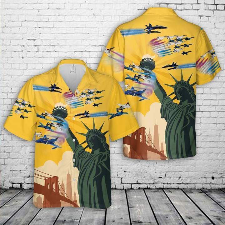 Us Blue Angels Thunderbirds 4Th Of July Hawaiian Shirt Pre10454