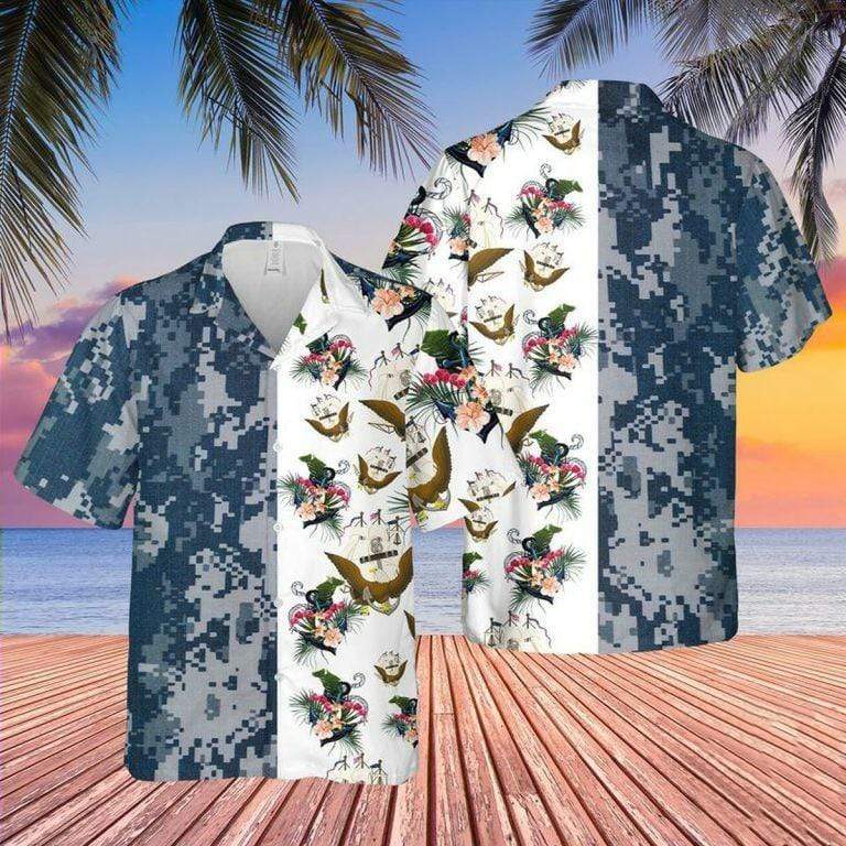Us Navy Tropical Hawaiian Shirt Pre11304 Us Navy Tropical Hawaiian Shirt Pre11304