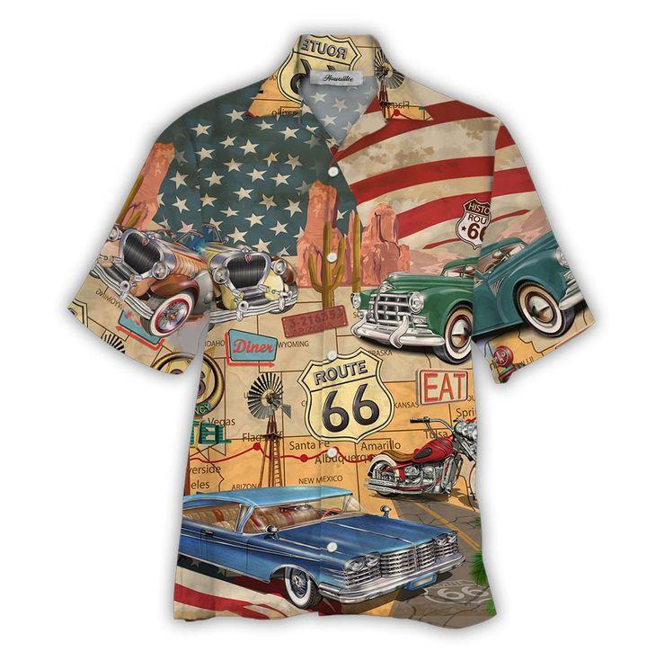 Us Route 66 Hawaiian Shirt Pre10288 Us Route 66 Hawaiian Shirt Pre10288