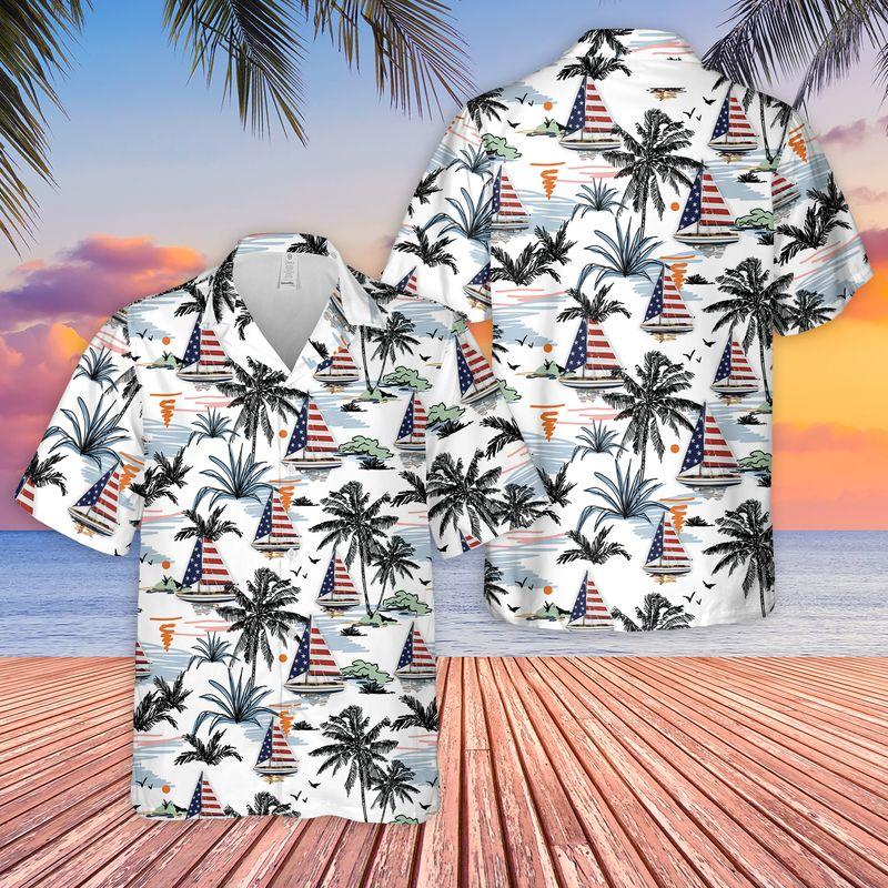 Us Sailboat Set Hawaiian Shirt Pre11057 1 » Cool Gifts for You - Mfamilygift Us Sailboat Set Hawaiian Shirt Pre11057 1