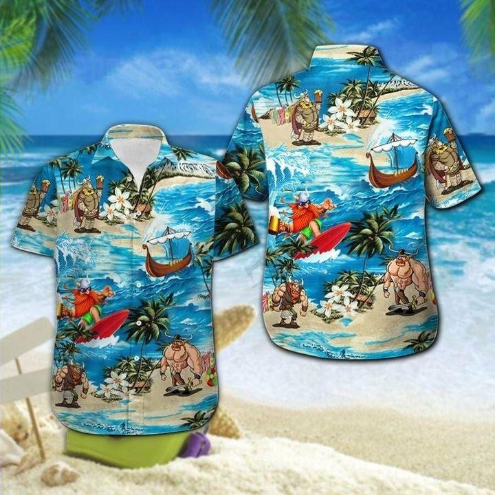Viking Surfing Hawaiian Shirt Pre11401 Viking Surfing Hawaiian Shirt Pre11401