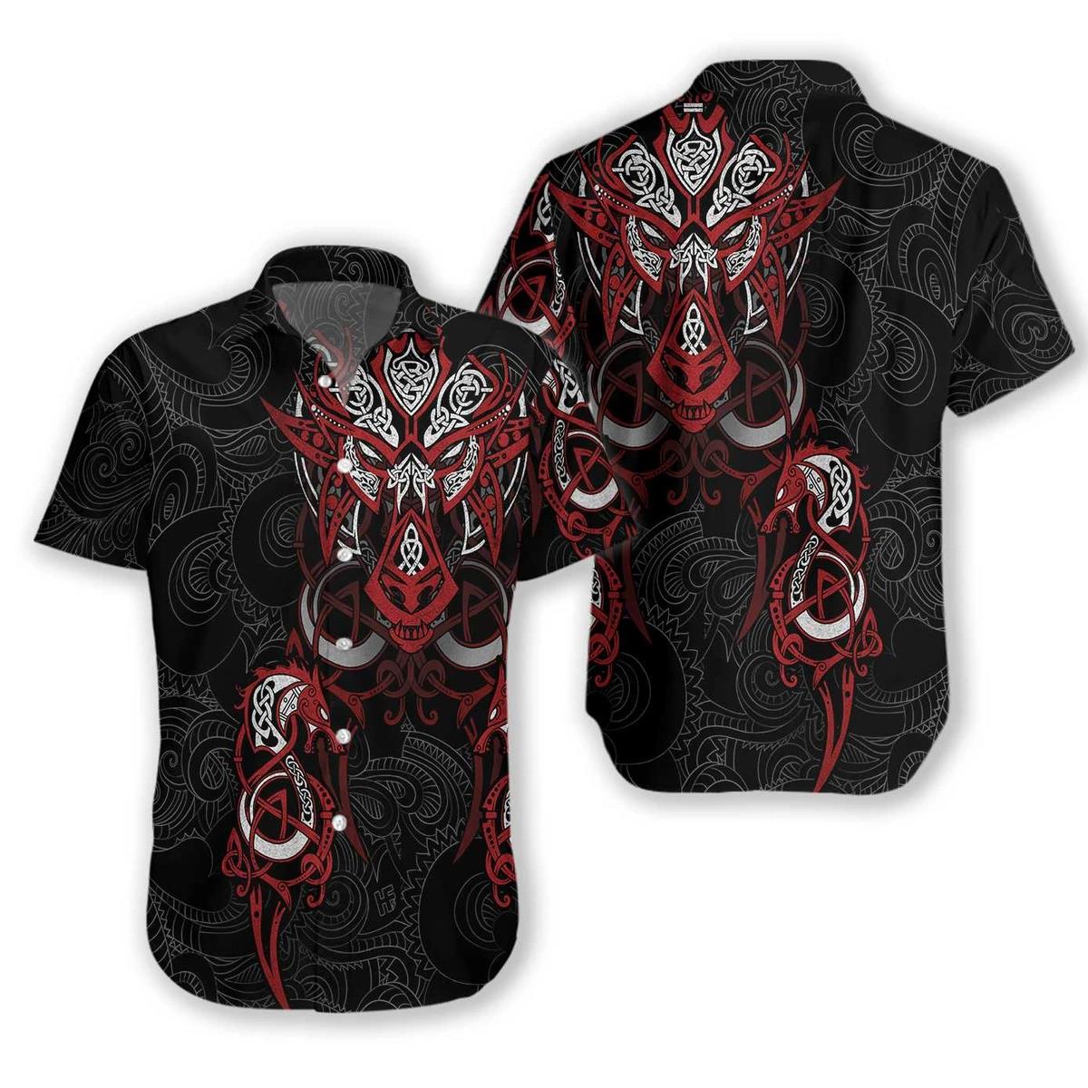 Viking Tattoo Dragon Hawaiian Shirt Pre12152 Viking Tattoo Dragon Hawaiian Shirt Pre12152