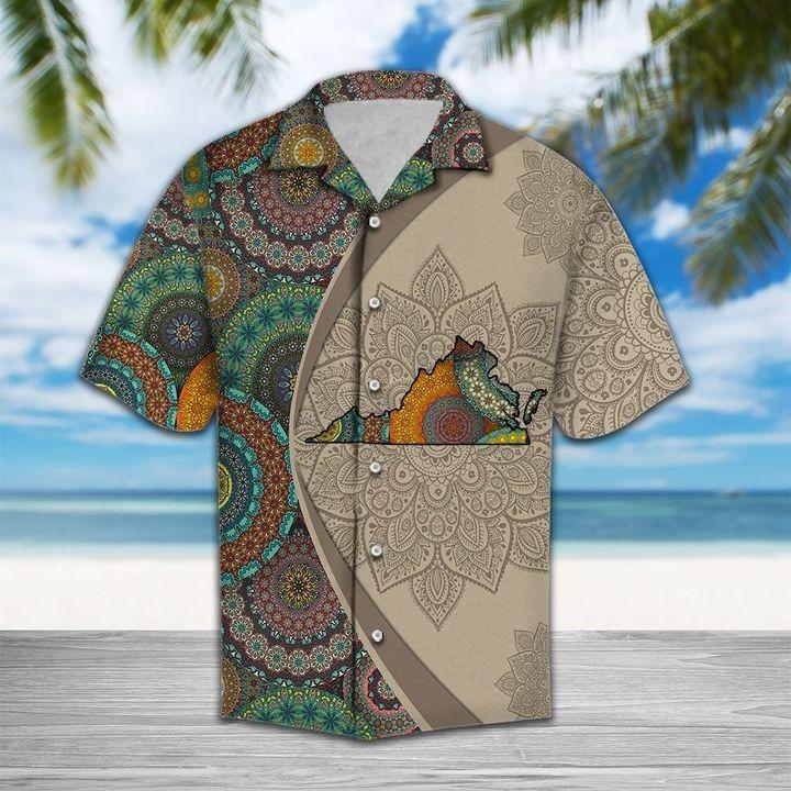 Virginia Mandala Hawaiian Shirt Pre11985 Virginia Mandala Hawaiian Shirt Pre11985