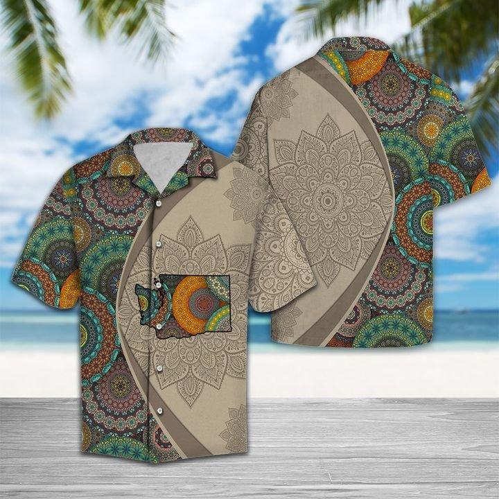 Washington Mandala Hawaiian Shirt Pre12023 1 » Cool Gifts for You - Mfamilygift Washington Mandala Hawaiian Shirt Pre12023 1