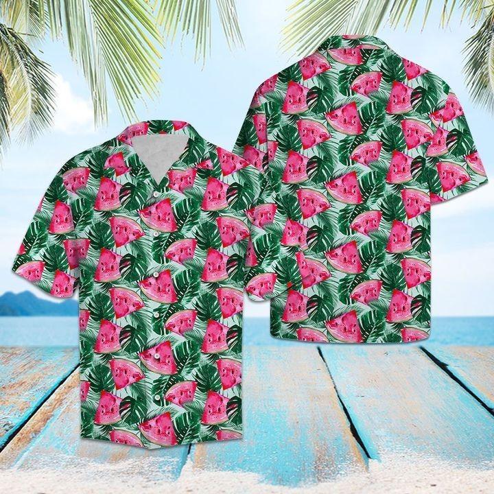 Watermelon Tropical Hawaiian Shirt Pre10049 1 » Cool Gifts for You - Mfamilygift Watermelon Tropical Hawaiian Shirt Pre10049 1