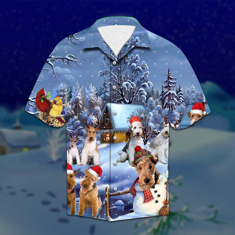 Wire Fox Terrier Christmas Hawaiian Shirt Pre12051 Wire Fox Terrier Christmas Hawaiian Shirt Pre12051