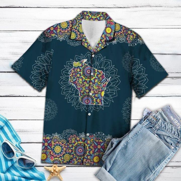 Wisconsin Mandala Hawaiian Shirt Pre12019 Wisconsin Mandala Hawaiian Shirt Pre12019