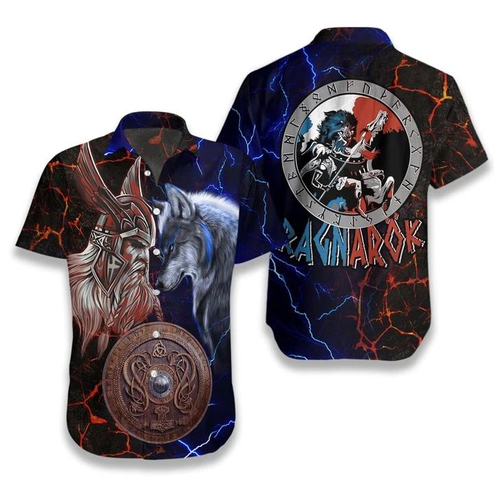 Wolf Viking Odin And Fenrir Battle Hawaiian Shirt Pre12060 Wolf Viking Odin And Fenrir Battle Hawaiian Shirt Pre12060
