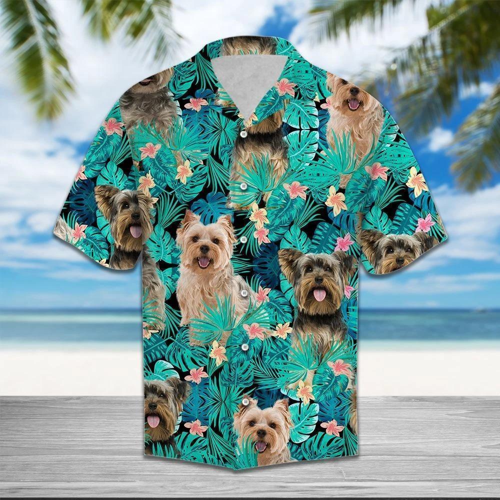 Yorkshire Terrier Tropical Hawaiian Shirt Pre12025 1
