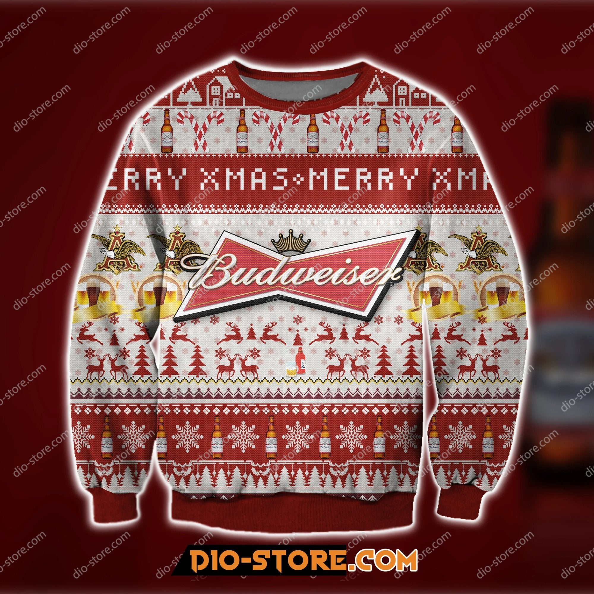 3D All Over Print Budweiser Beer Ugly Christmas Sweatshirt Hoodie All Over Printed Cint10304 3D All Over Print Budweiser Beer Ugly Christmas Sweatshirt Hoodie All Over Printed Cint10304