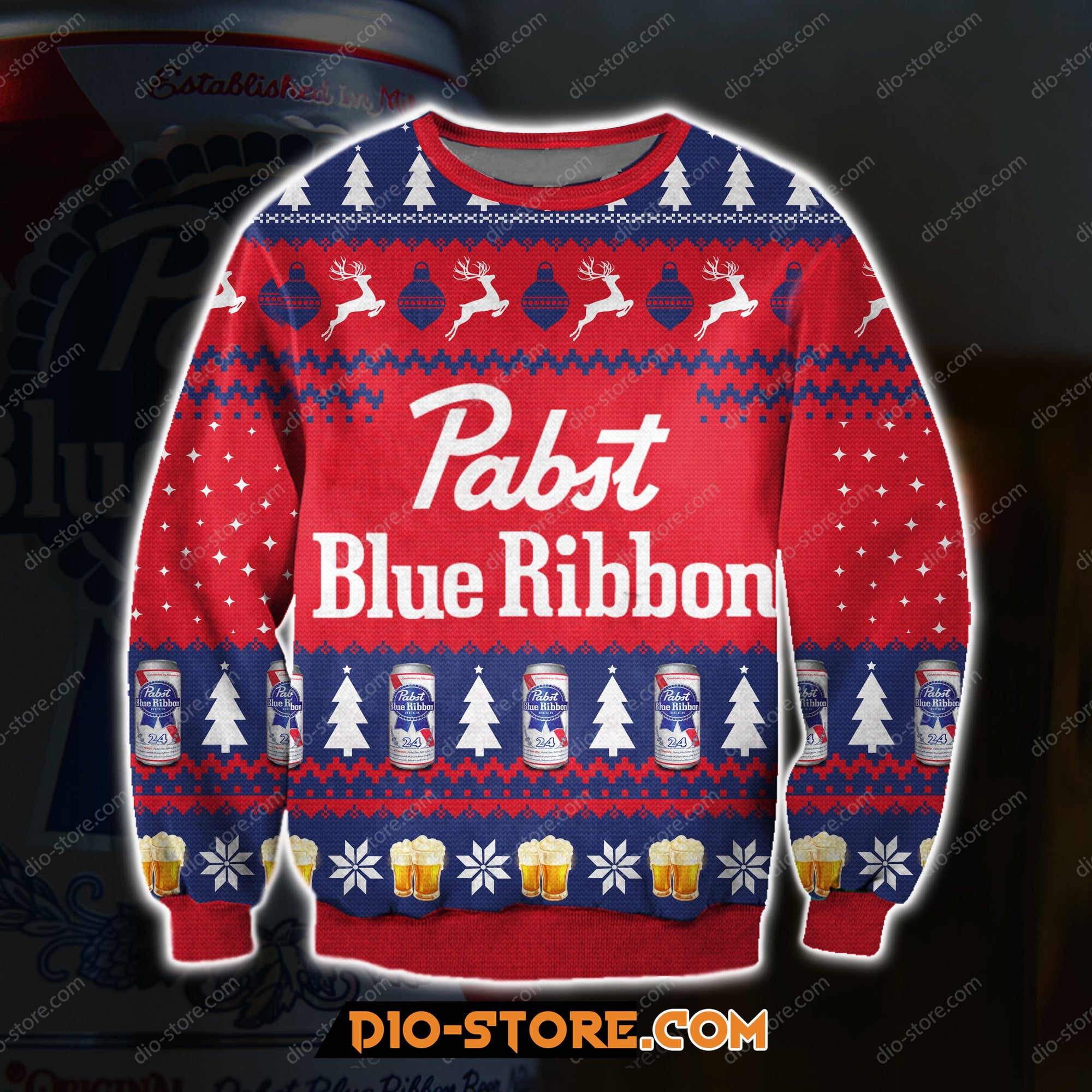 3D All Over Print Knitting Pattern Pabst Blue Ribbon Beer Ugly Christmas Sweater Hoodie All Over Printed Cint10235 3D All Over Print Knitting Pattern Pabst Blue Ribbon Beer Ugly Christmas Sweater Hoodie All Over Printed Cint10235