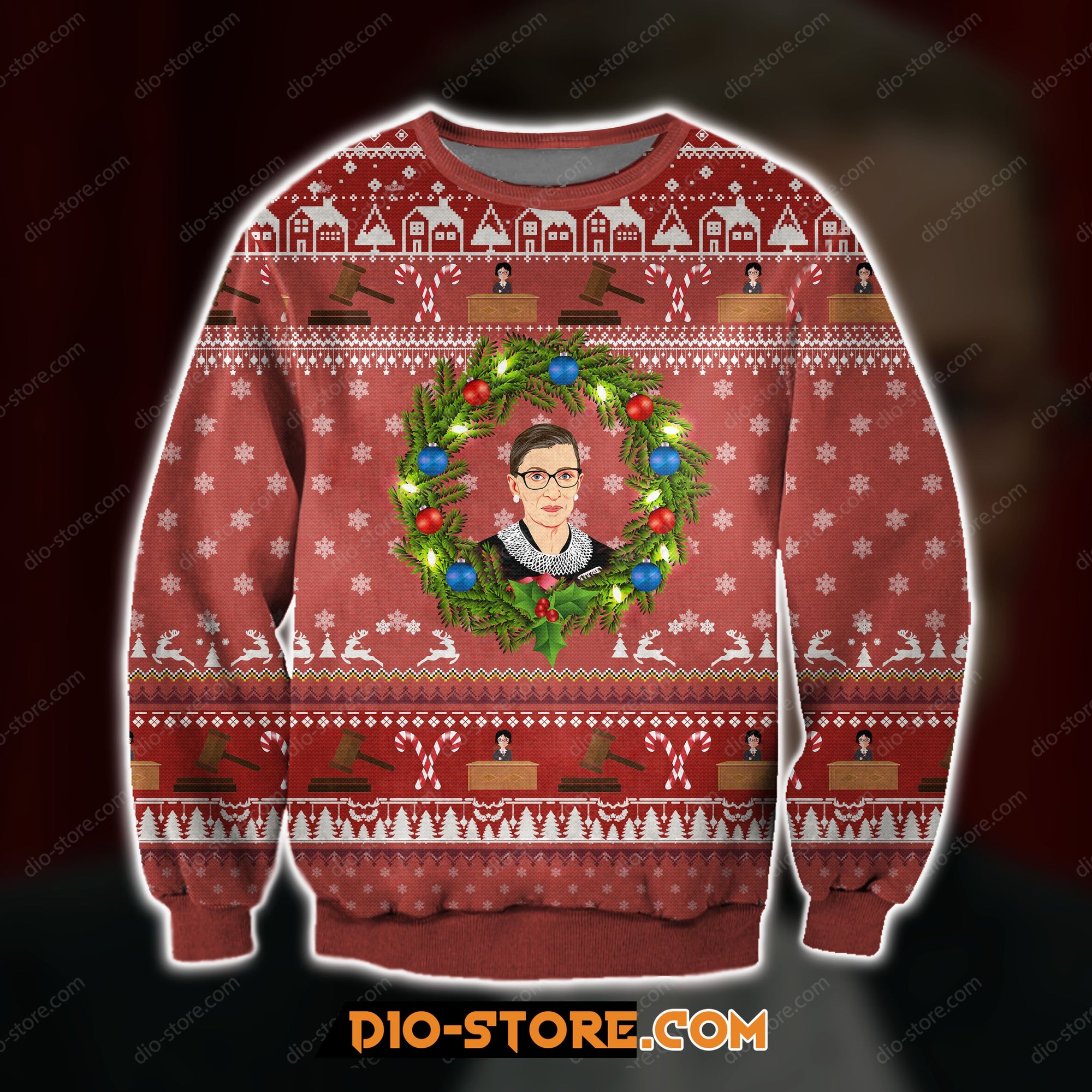 3D All Over Print Knitting Pattern Ruth Bader Ginsburg Ugly Christmas Sweater Hoodie All Over Printed Cint10261 3D All Over Print Knitting Pattern Ruth Bader Ginsburg Ugly Christmas Sweater Hoodie All Over Printed Cint10261
