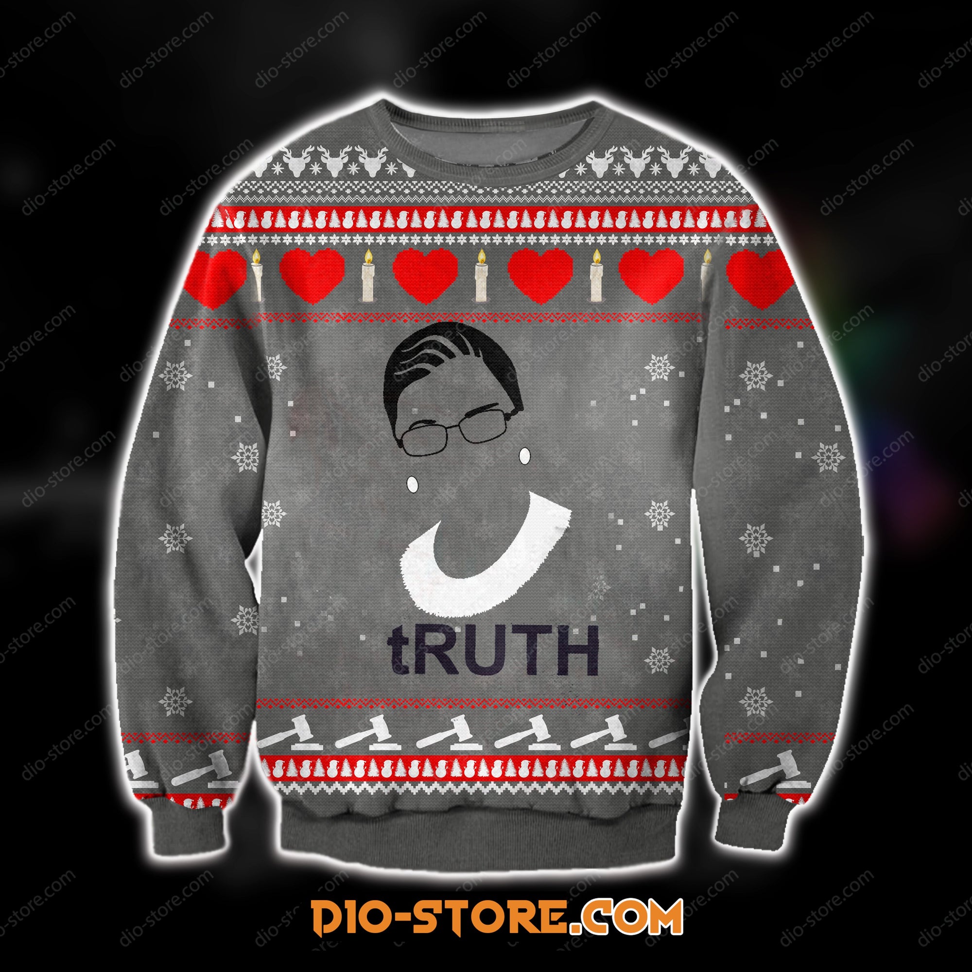 3D All Over Print Knitting Pattern Ruth Bader Ginsburg Ugly Christmas Sweater Hoodie All Over Printed Cint10264 3D All Over Print Knitting Pattern Ruth Bader Ginsburg Ugly Christmas Sweater Hoodie All Over Printed Cint10264