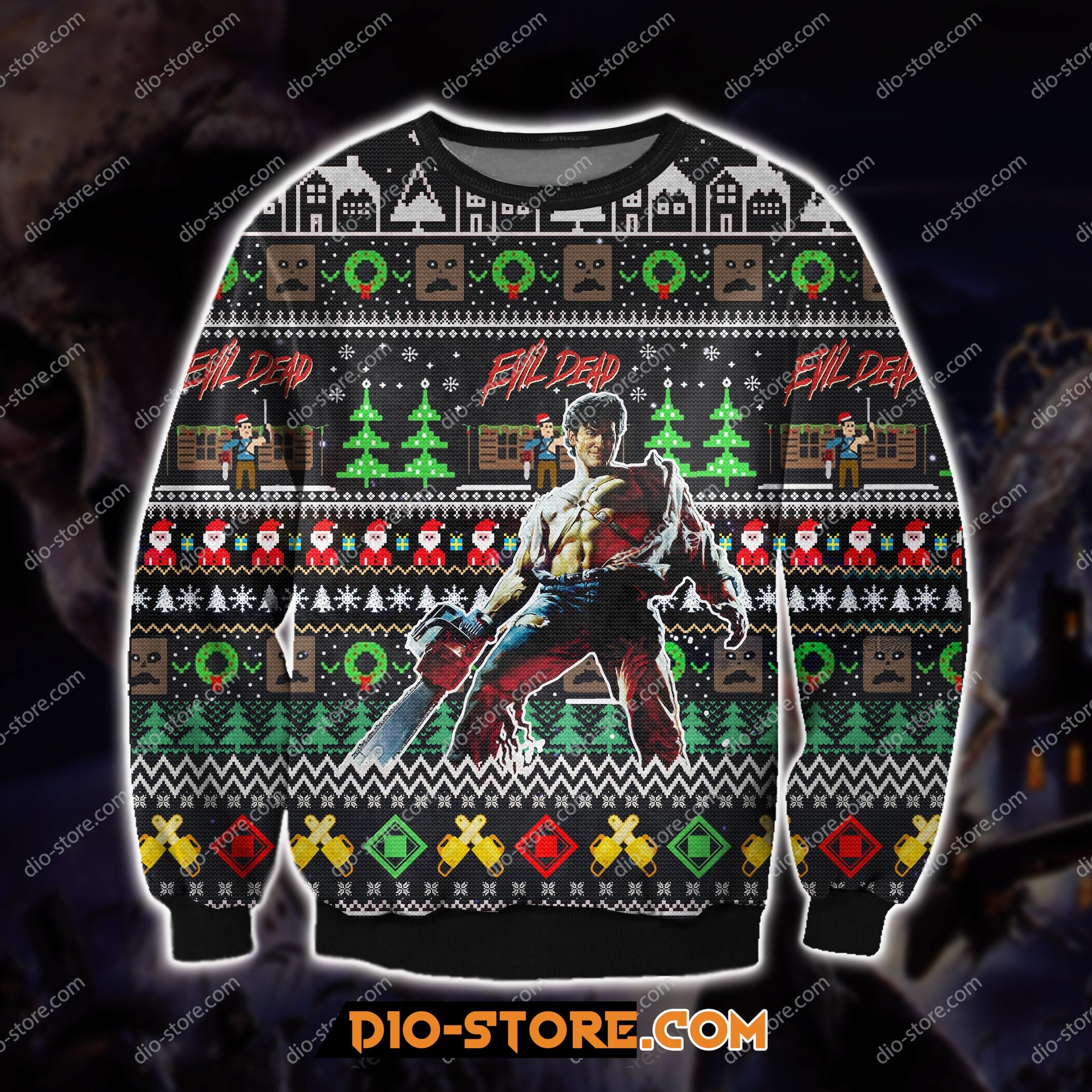 3D Print Evil Dead - American Horror Film Ugly Christmas Sweater Hoodie All Over Printed Cint10316