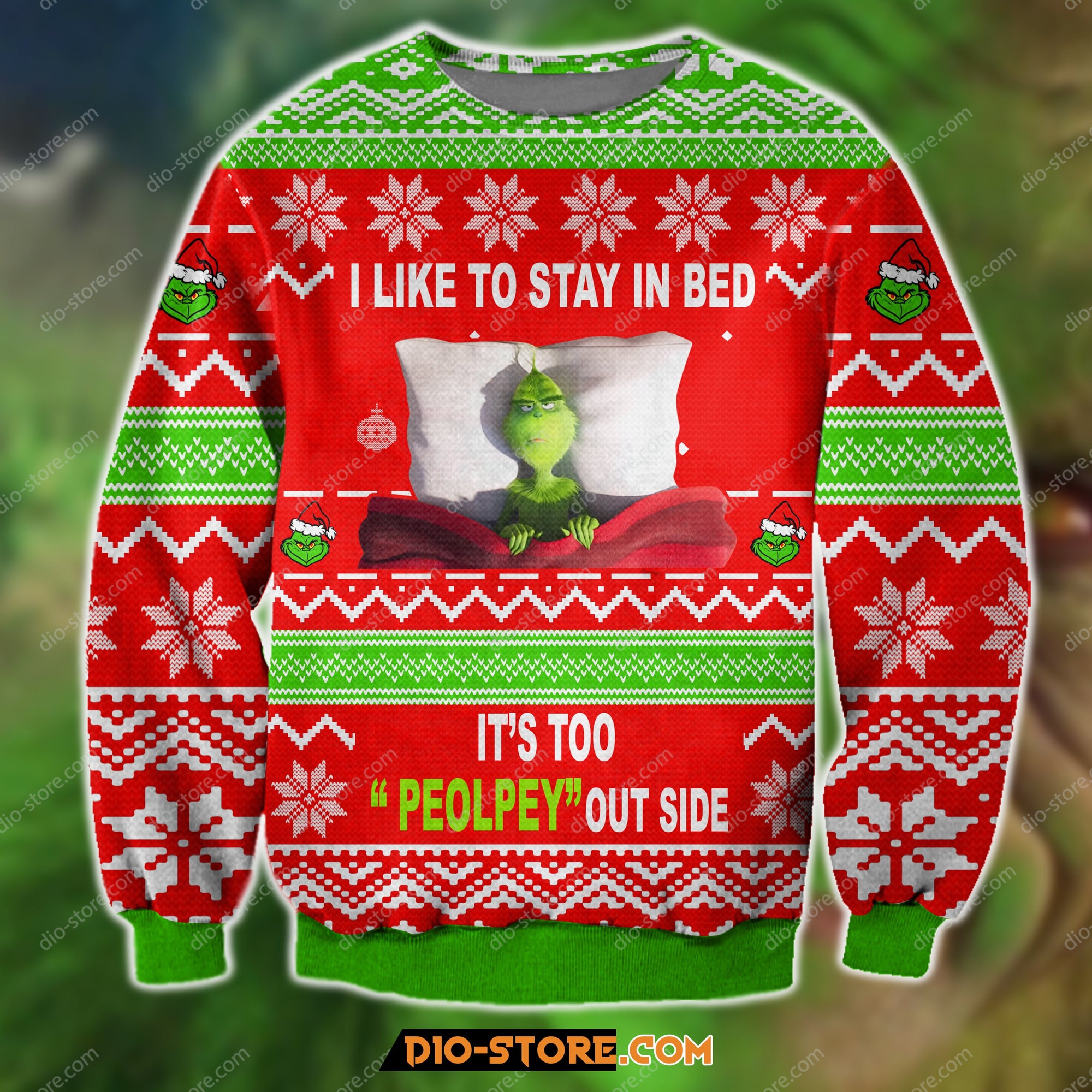 3D Print Knitting Pattern The Grinch I Like To Stay In Bed Ugly Christmas Sweater Hoodie All Over Printed Cint10256 3D Print Knitting Pattern The Grinch I Like To Stay In Bed Ugly Christmas Sweater Hoodie All Over Printed Cint10256