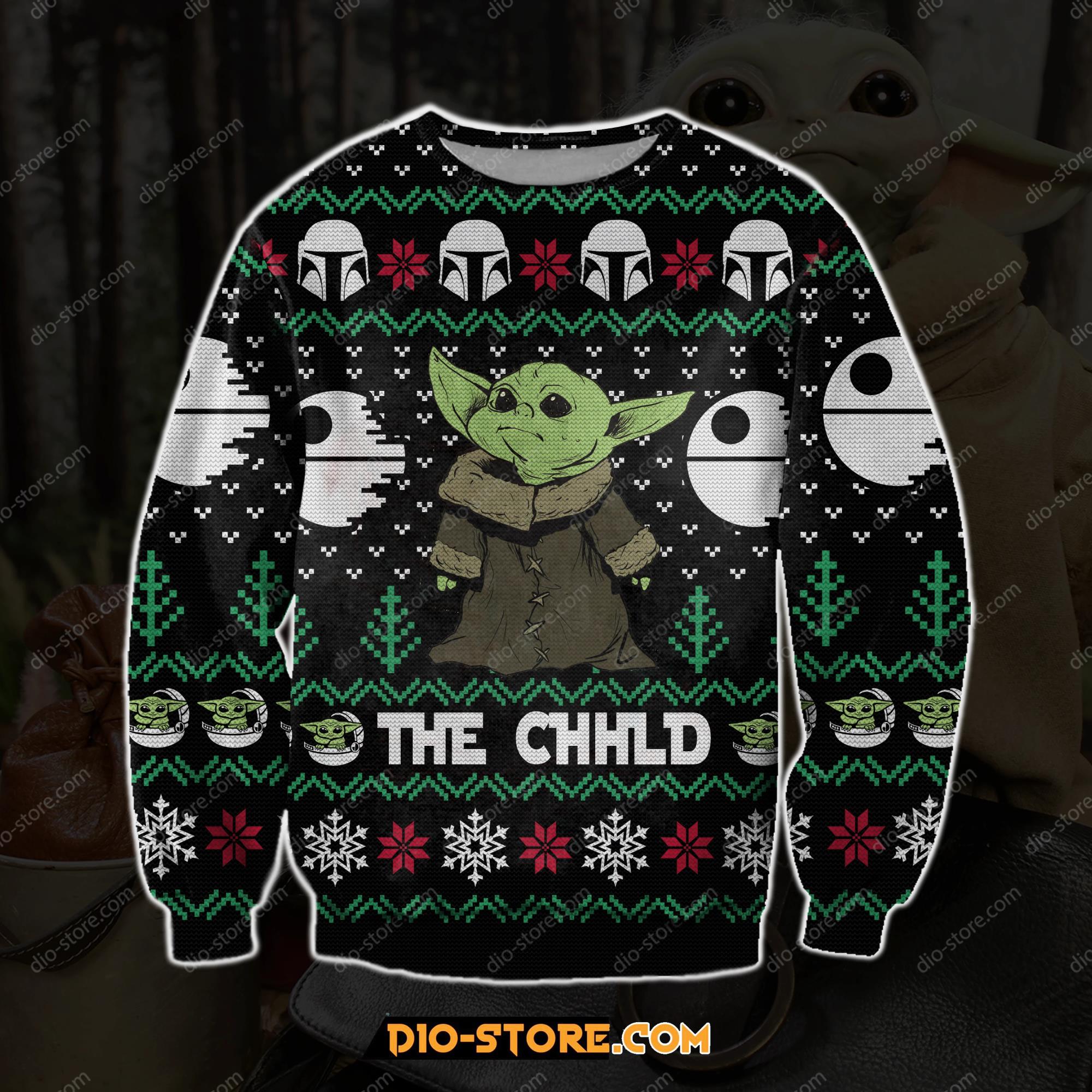 Baby Yoda 3D Print Ugly Christmas Sweatshirt Hoodie All Over Printed Cint10074