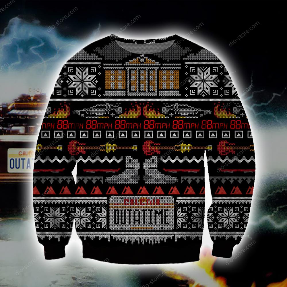 Back To The Future Knitting Pattern 3D Print Ugly Sweatshirt Hoodie All Over Printed Cint10681