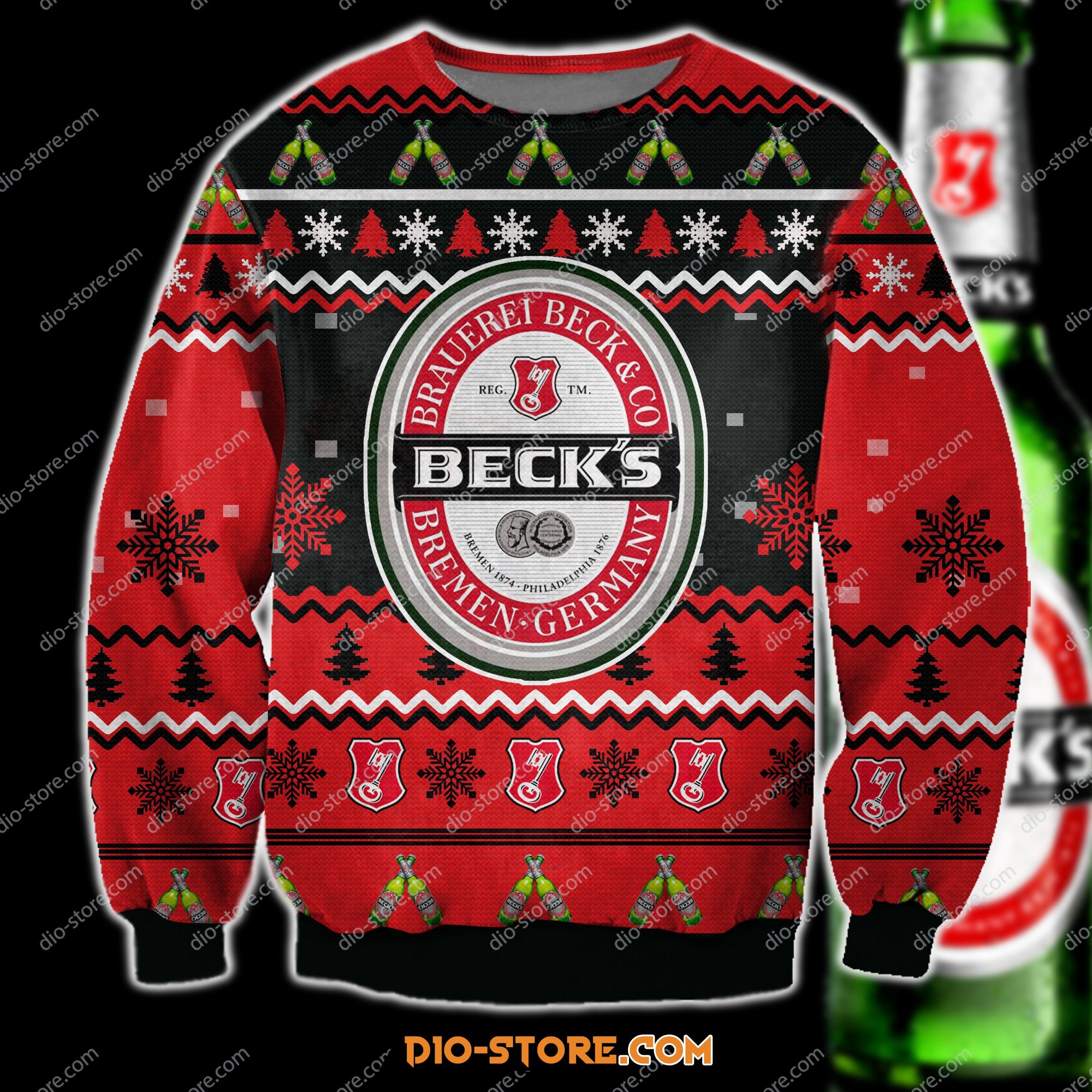 Becks Beer Knitting Pattern 3D Print Ugly Sweatshirt Hoodie All Over Printed Cint10382 Becks Beer Knitting Pattern 3D Print Ugly Sweatshirt Hoodie All Over Printed Cint10382
