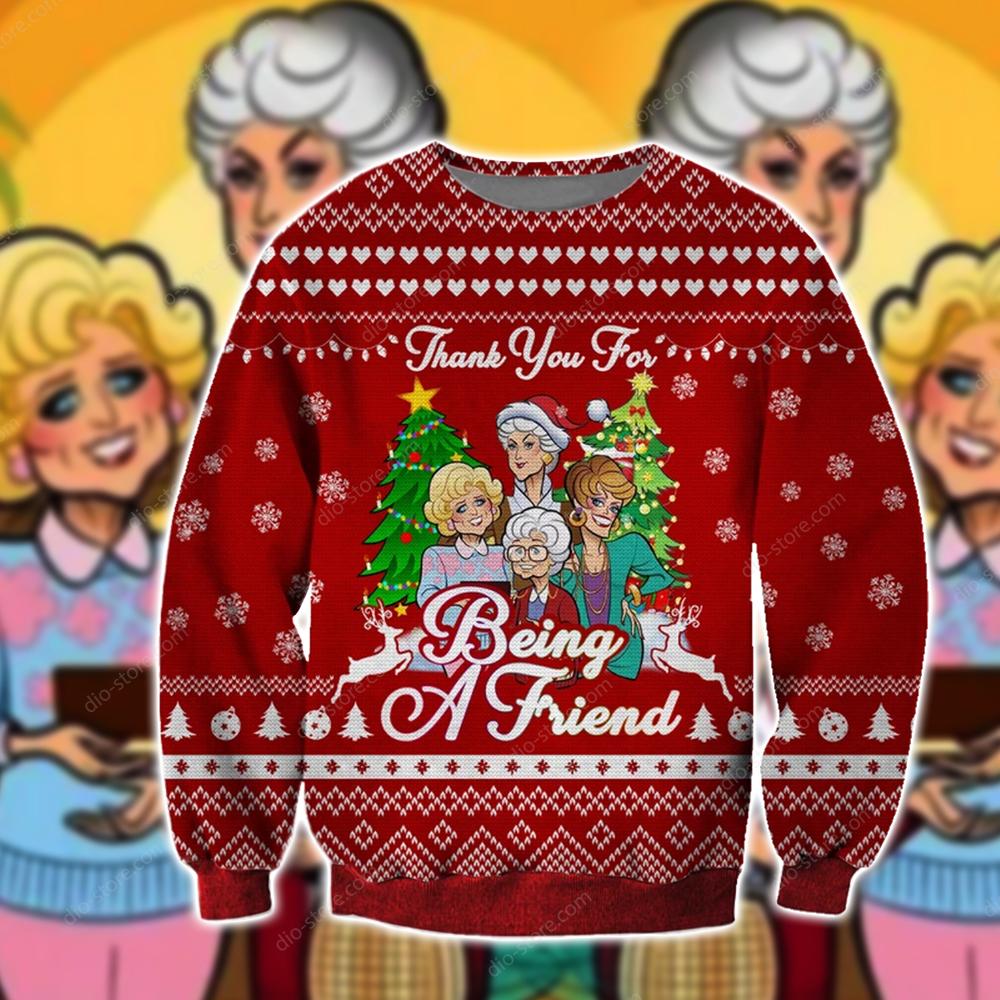 Being A Friend Knitting Pattern 3D Print Ugly Christmas Sweater Hoodie All Over Printed Cint10683