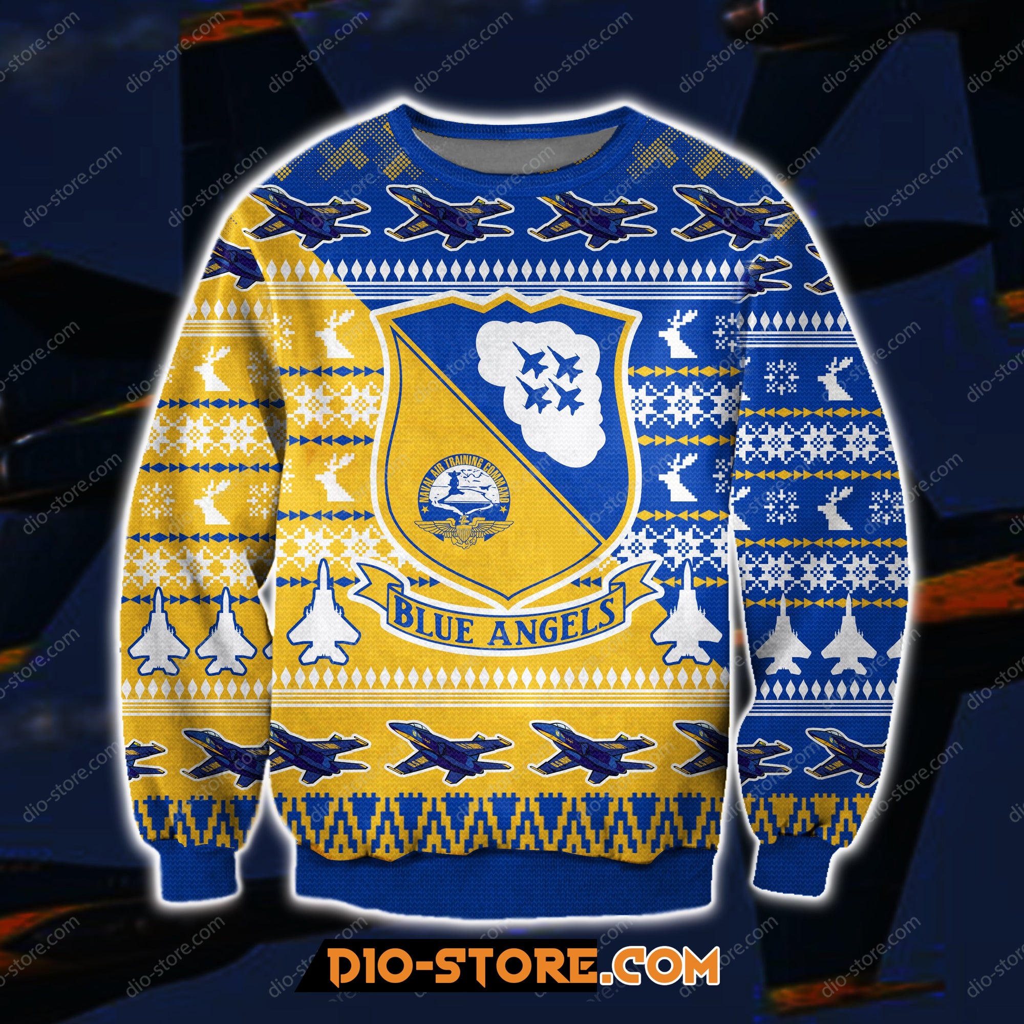 Blue Angels 3D Print Ugly Christmas Sweatshirt Hoodie All Over Printed Cint10050
