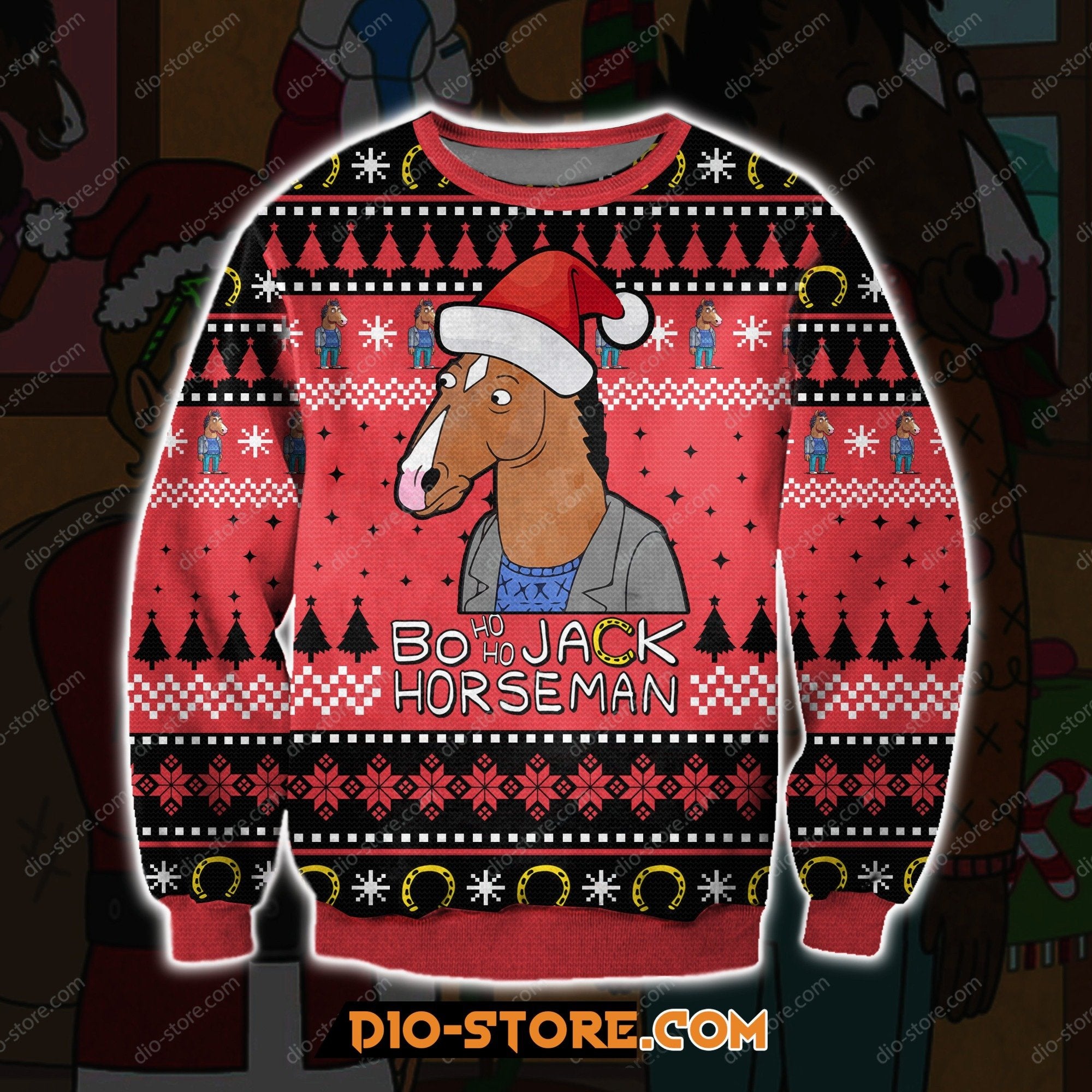 Bojack Horseman 3D Print Ugly Christmas Sweatshirt Hoodie All Over Printed Cint10051