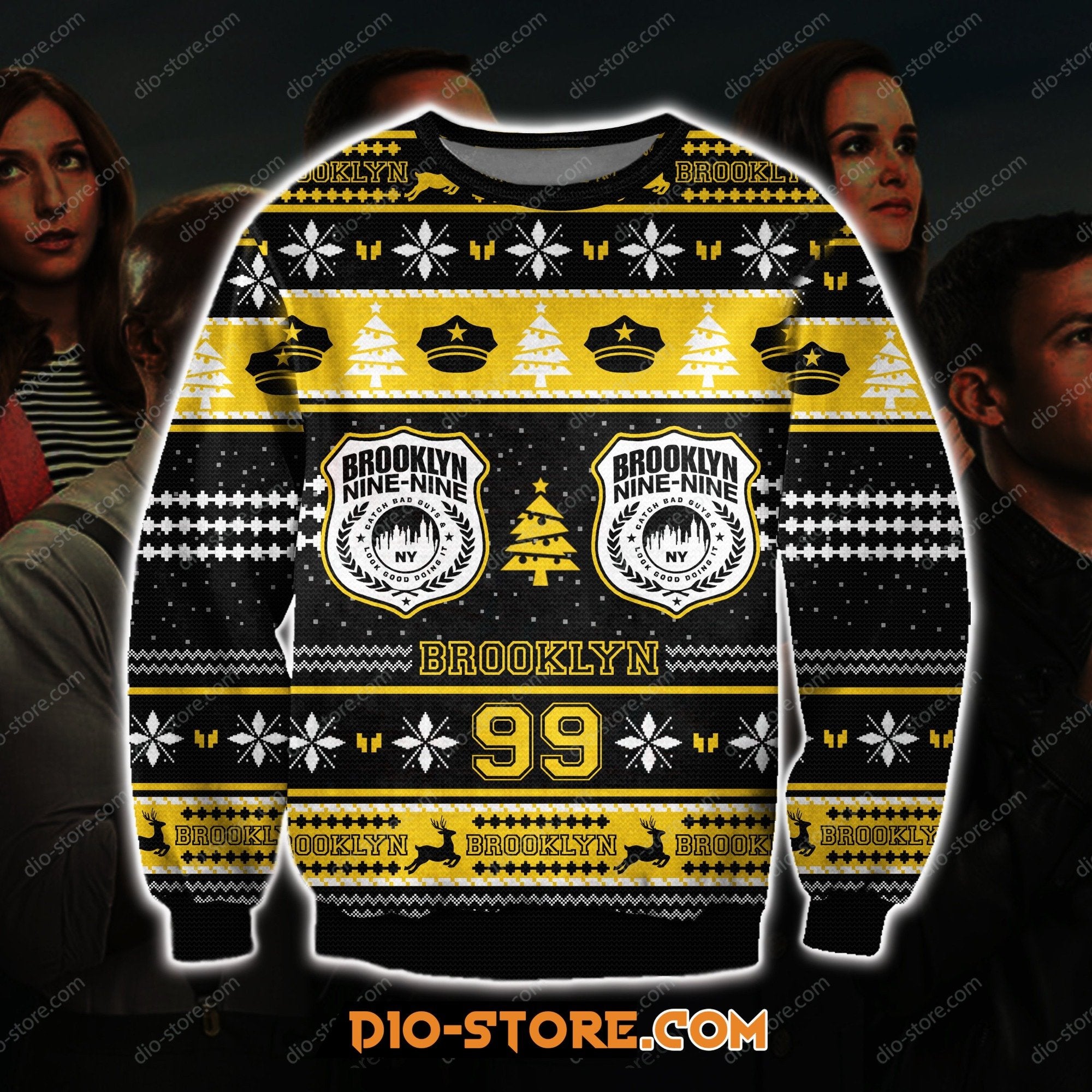 Brooklyn 99 3D Knitting Pattern Print Ugly Christmas Sweater Hoodie All Over Printed Cint10137