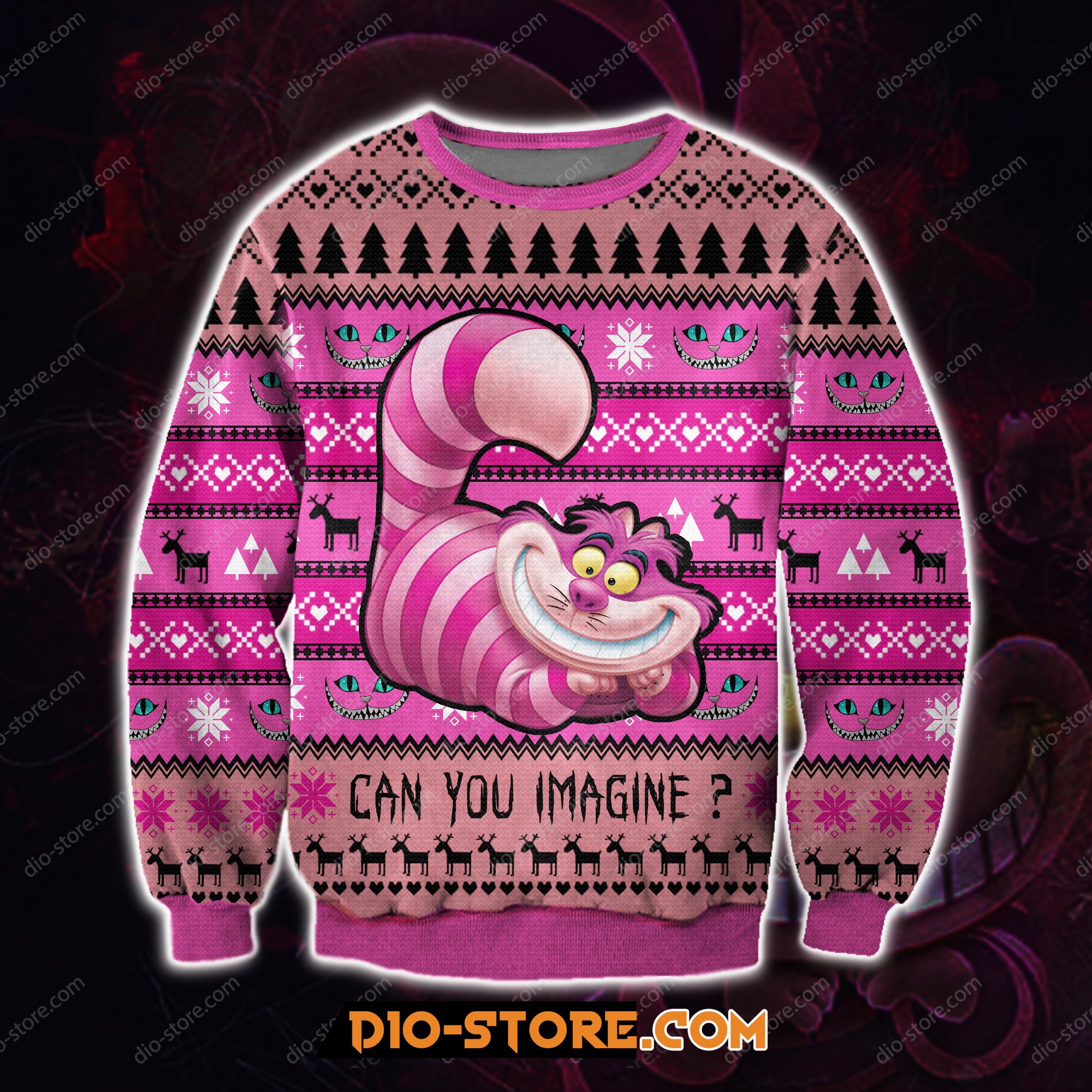 Cheshire Cat 3D Print Knitting Pattern Ugly Christmas Sweater Hoodie All Over Printed Cint10144 Cheshire Cat 3D Print Knitting Pattern Ugly Christmas Sweater Hoodie All Over Printed Cint10144