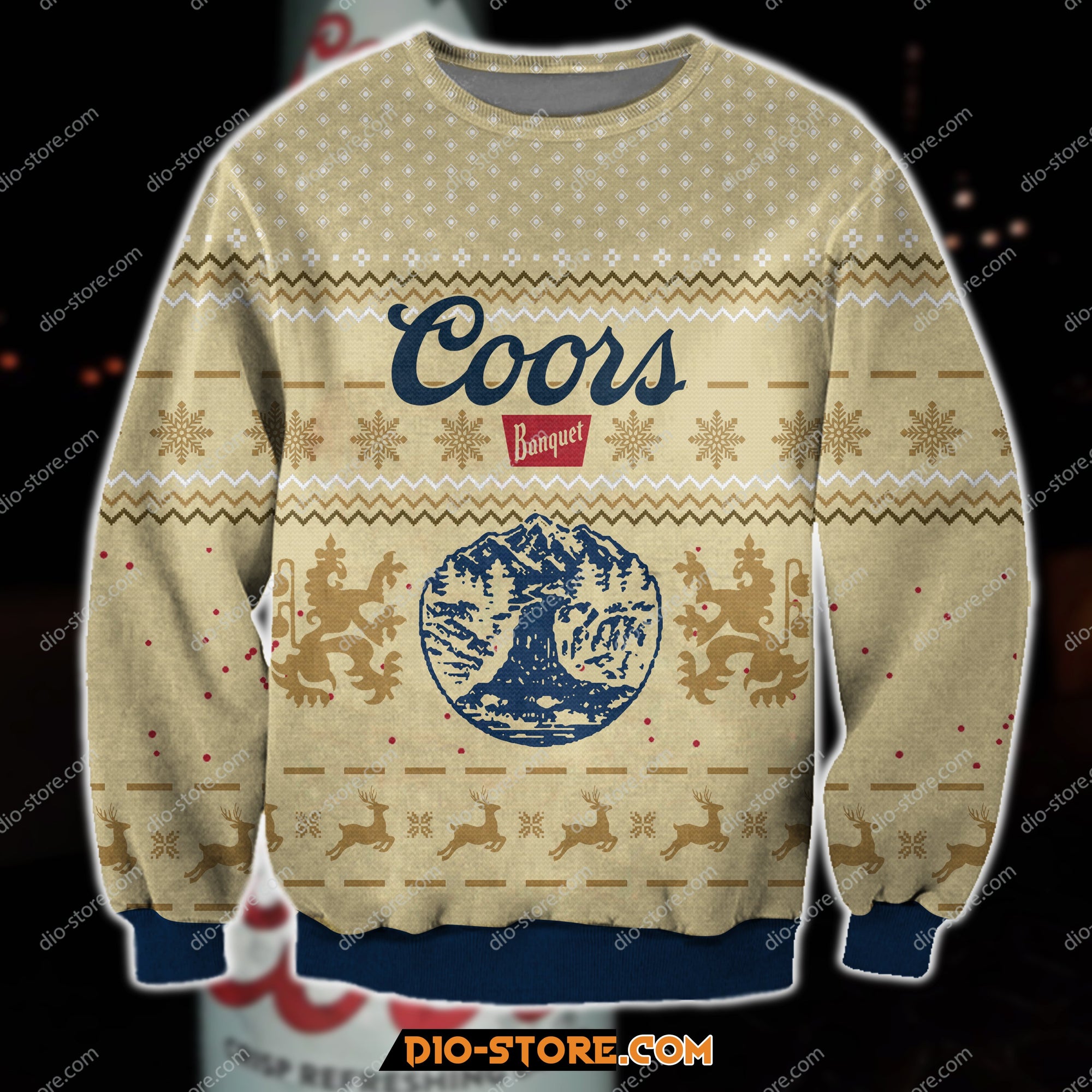 Coors Banquet Beer Knitting Pattern 3D Print Ugly Sweatshirt Hoodie All Over Printed Cint10403