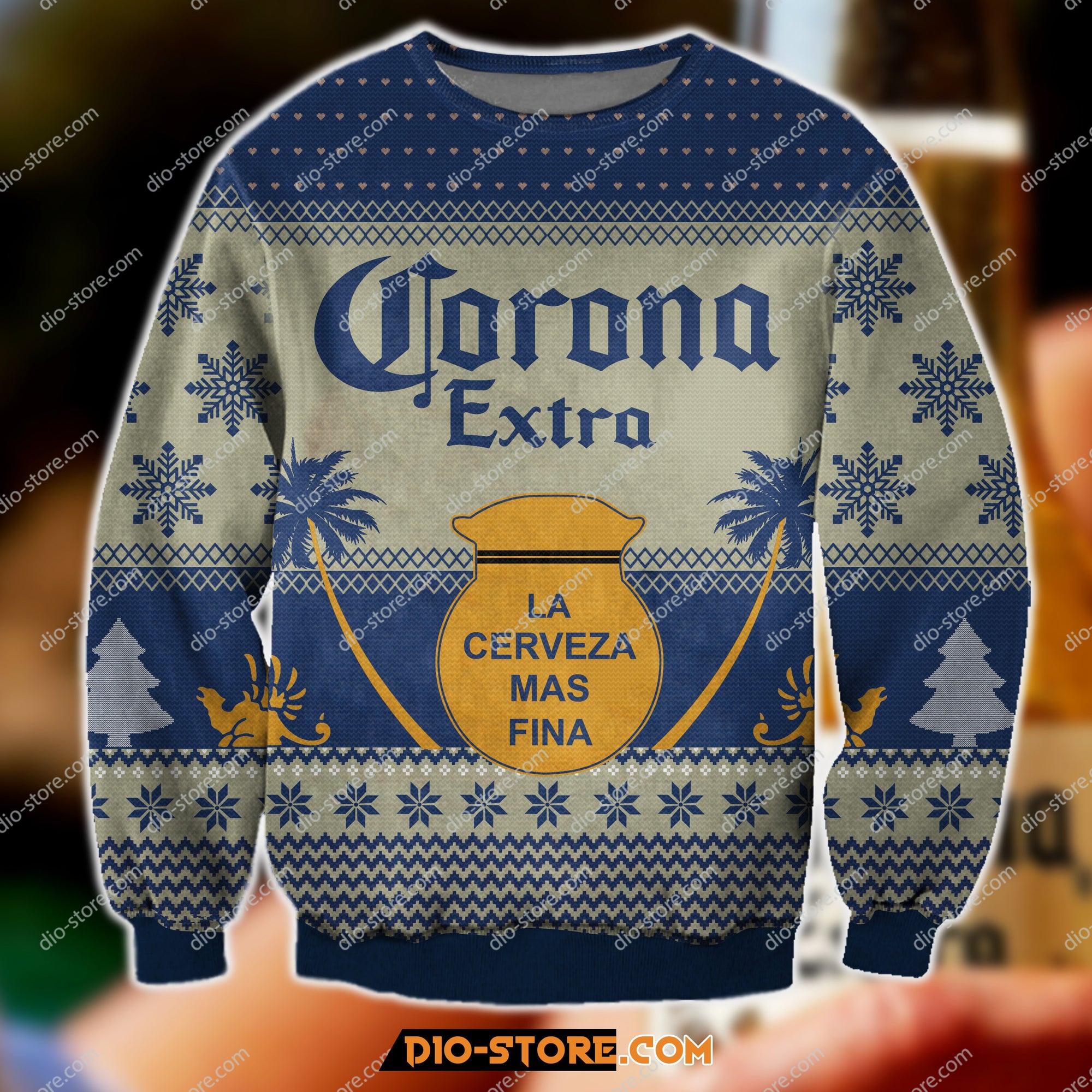 Corona Extra Beer Knitting Pattern 3D Print Ugly Sweatshirt Hoodie All Over Printed Cint10401