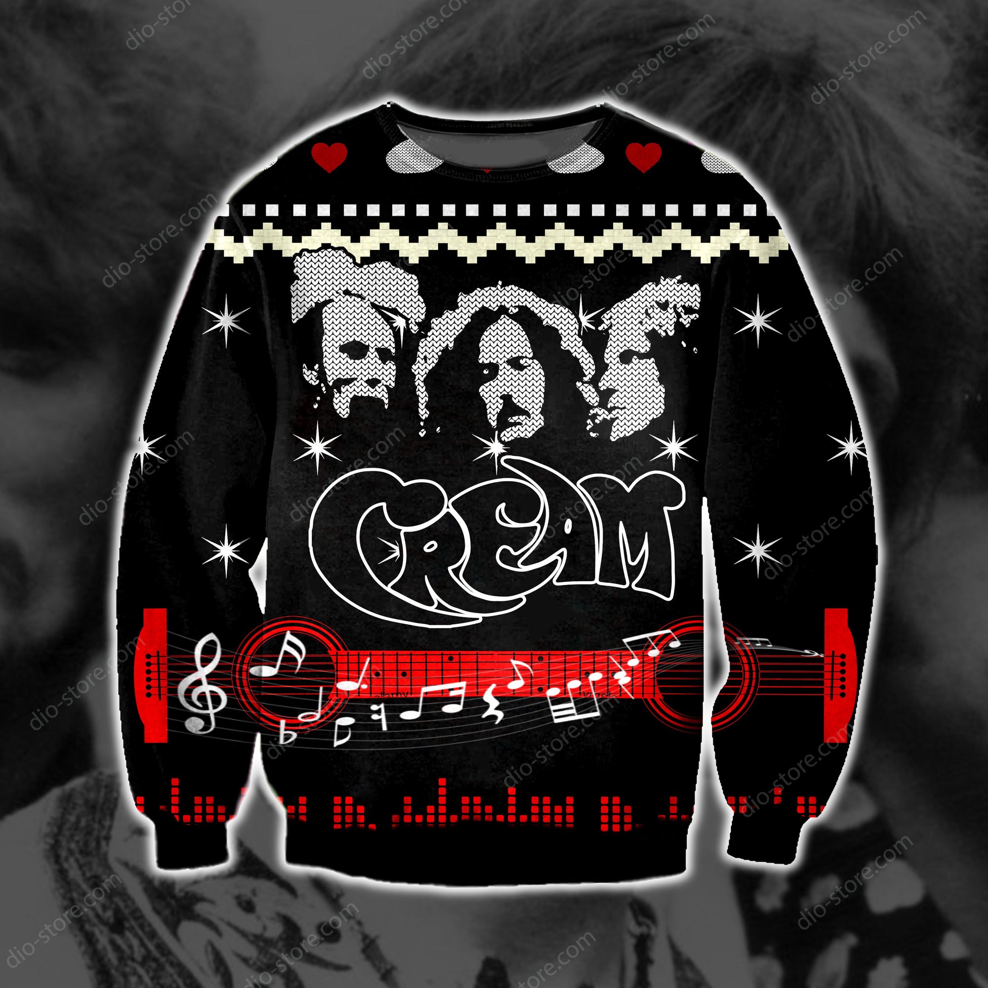 Cream Band Knitting Pattern 3D Print Ugly Sweater Hoodie All Over Printed Cint10489