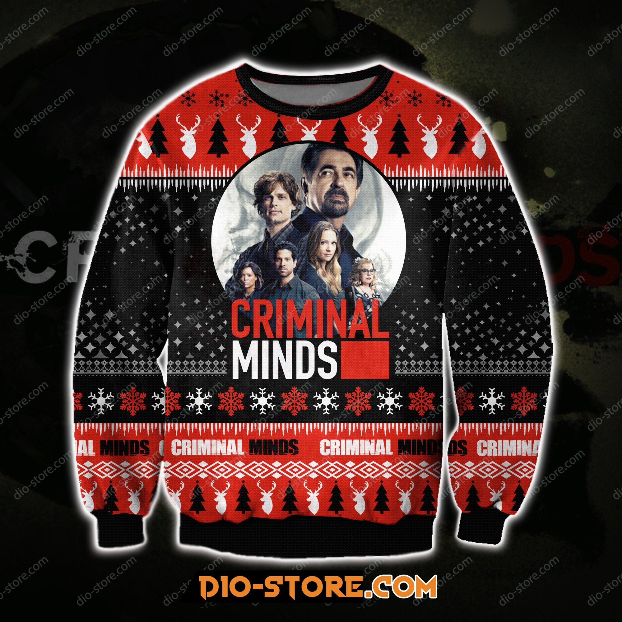 Criminal Crime - Crime Series Knitting Pattern 3D Print Ugly Christmas Sweater Hoodie All Over Printed Cint10232