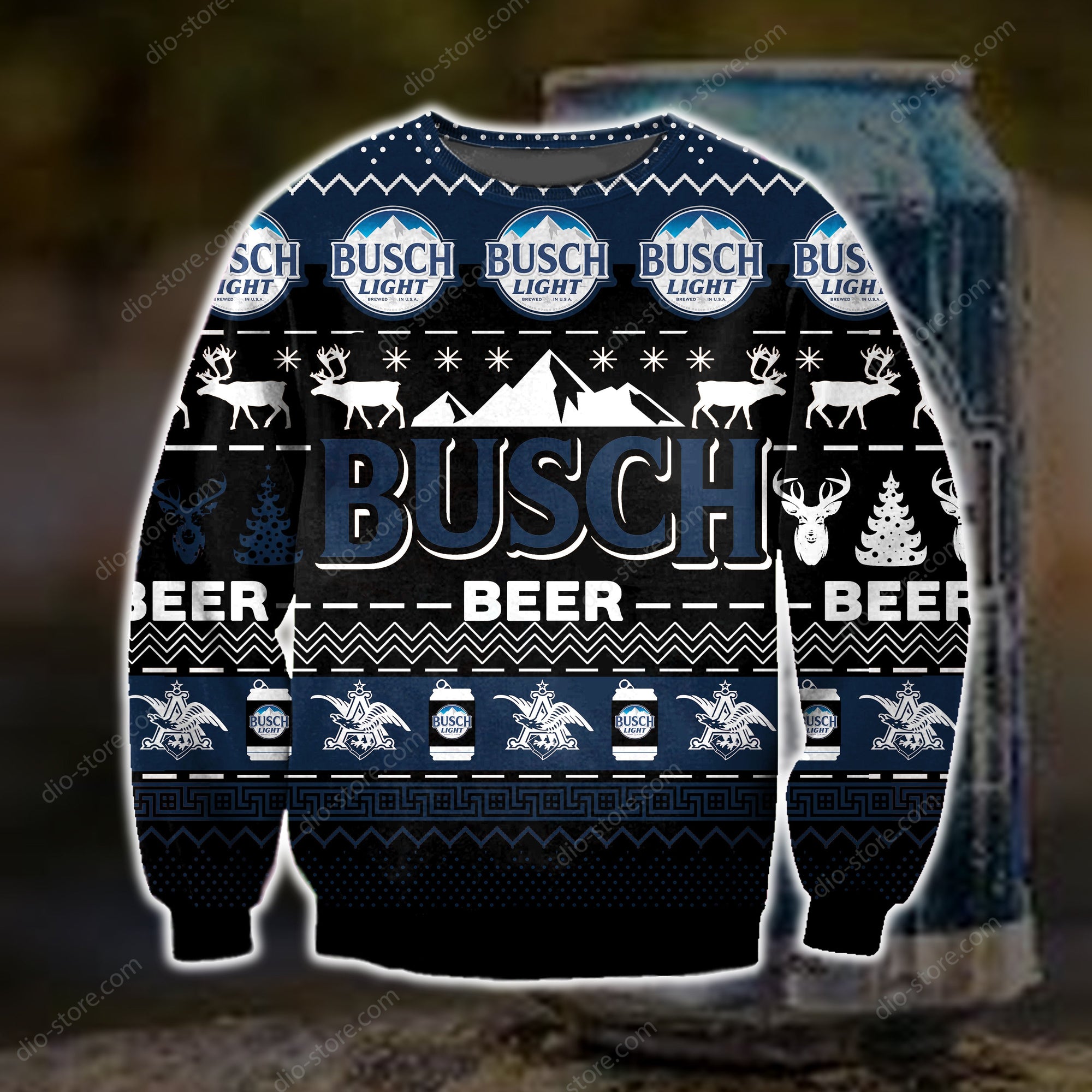 Dark Busch Beer Knitting Pattern 3D Print Ugly Sweater Hoodie All Over Printed Cint10463