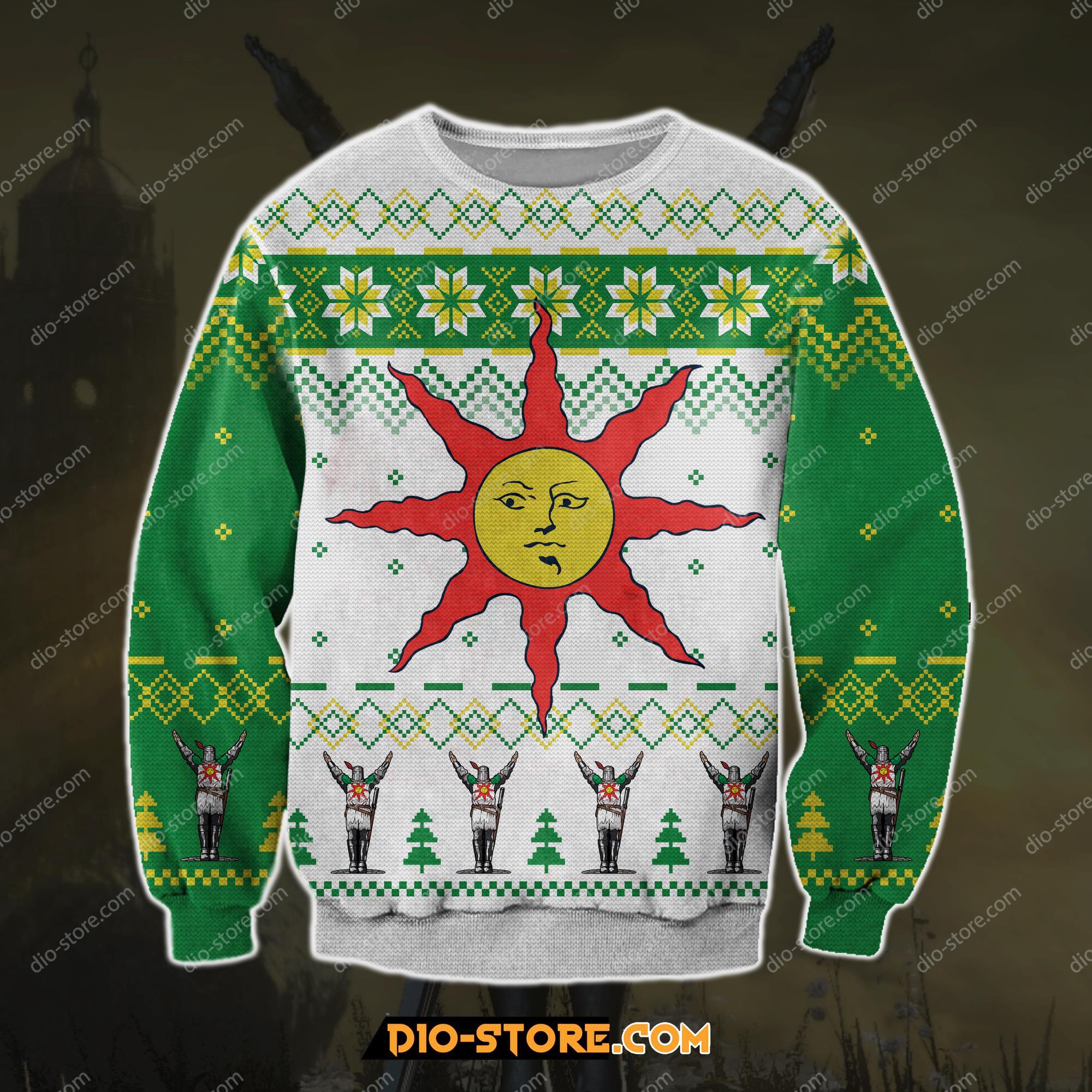 Dark Souls 3D Print Knitting Pattern Ugly Christmas Sweater Hoodie All Over Printed Cint10118