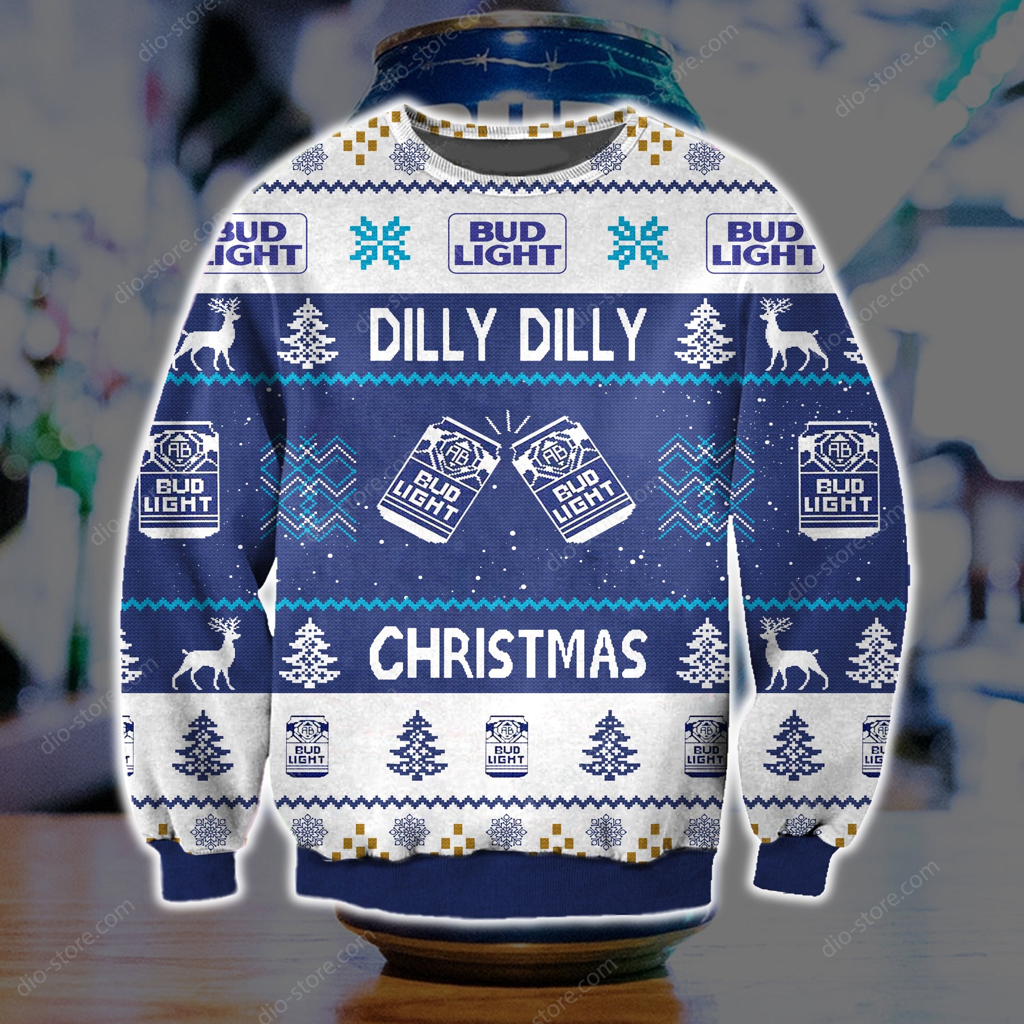 Dilly Dilly Bud Light Knitting Pattern 3D Print Ugly Sweater Hoodie All Over Printed Cint10469