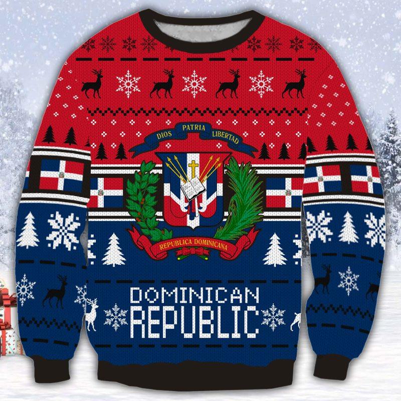 Dominican Republic 3D All Over Print Ugly Christmas Sweater Hoodie All Over Printed Cint10374 Dominican Republic 3D All Over Print Ugly Christmas Sweater Hoodie All Over Printed Cint10374