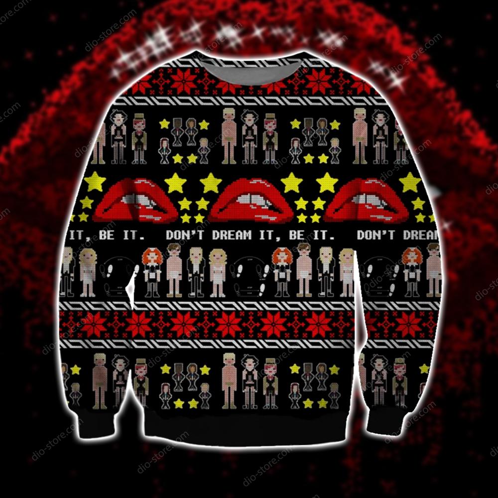 Dont Dream It Be It Knitting Pattern 3D Print Ugly Christmas Sweater Hoodie All Over Printed Cint10658