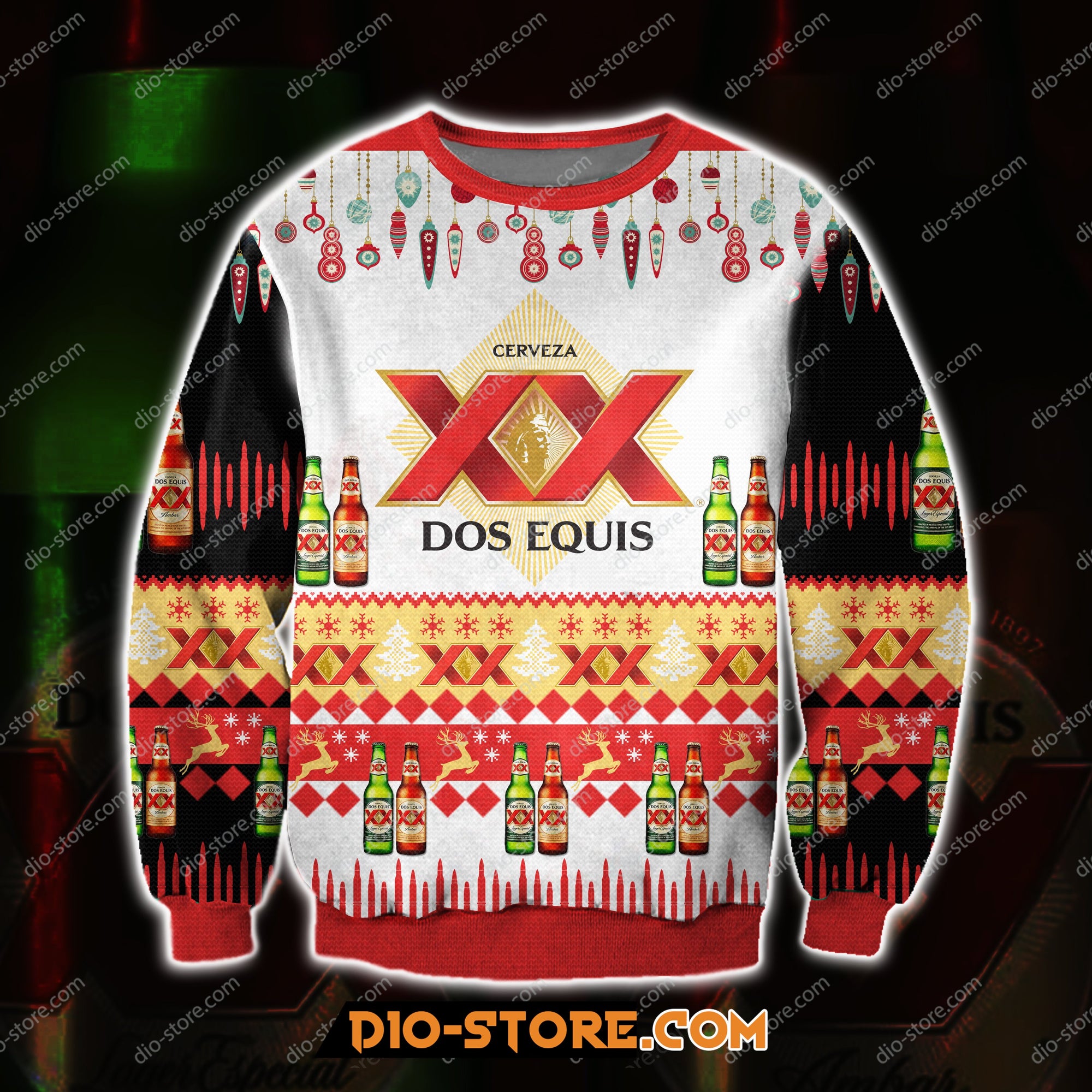 Dos Equis Beer 3D All Over Print Ugly Christmas Sweatshirt Hoodie All Over Printed Cint10333 Dos Equis Beer 3D All Over Print Ugly Christmas Sweatshirt Hoodie All Over Printed Cint10333