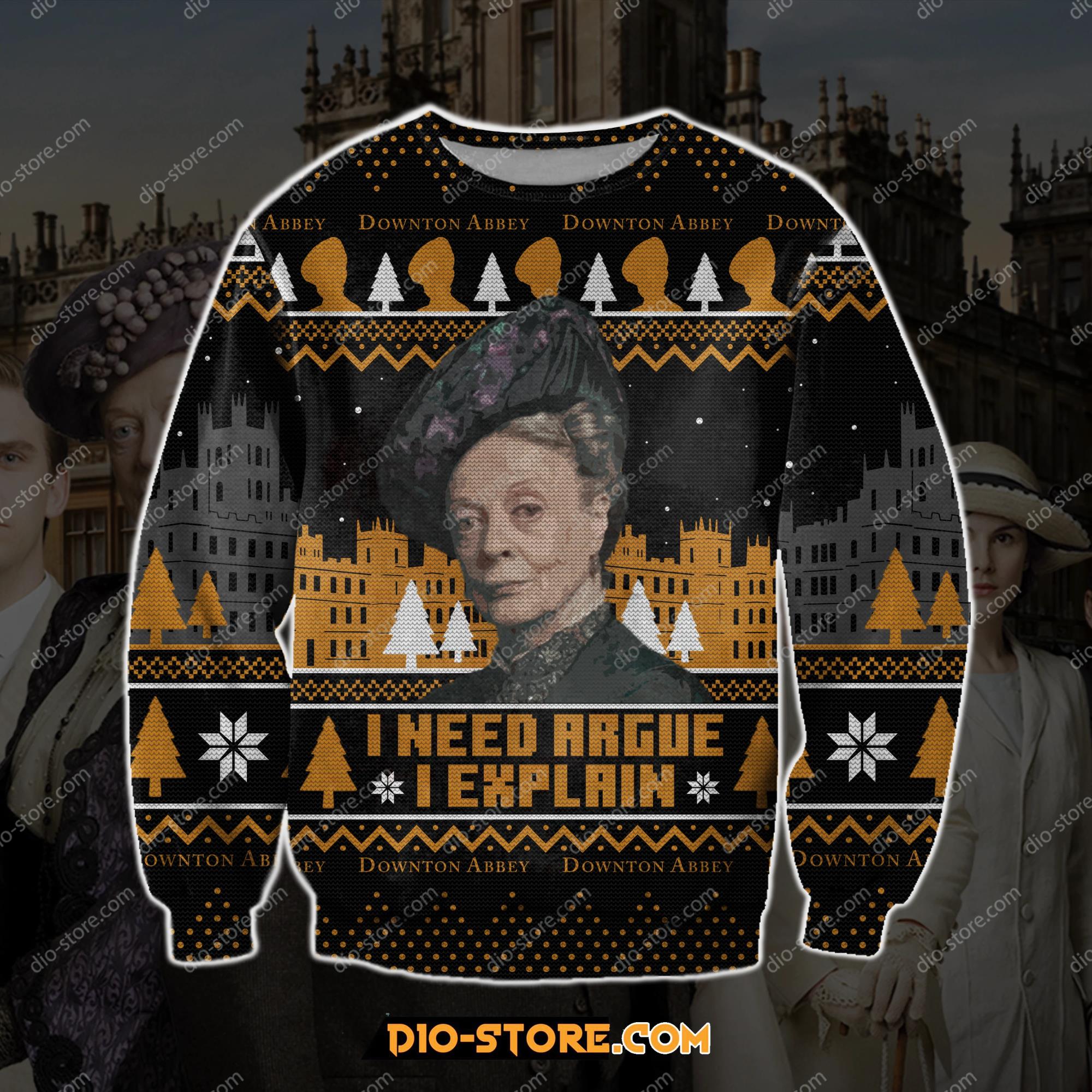 Downton Abbey 3D Print Ugly Christmas Sweatshirt Hoodie All Over Printed Cint10116
