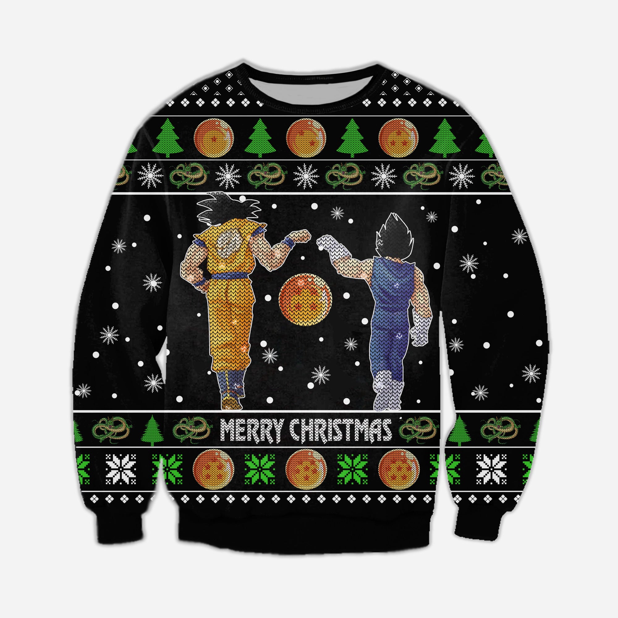 Dragon Ball Knitting Pattern 3D Print Ugly Sweater Hoodie All Over Printed Cint10568
