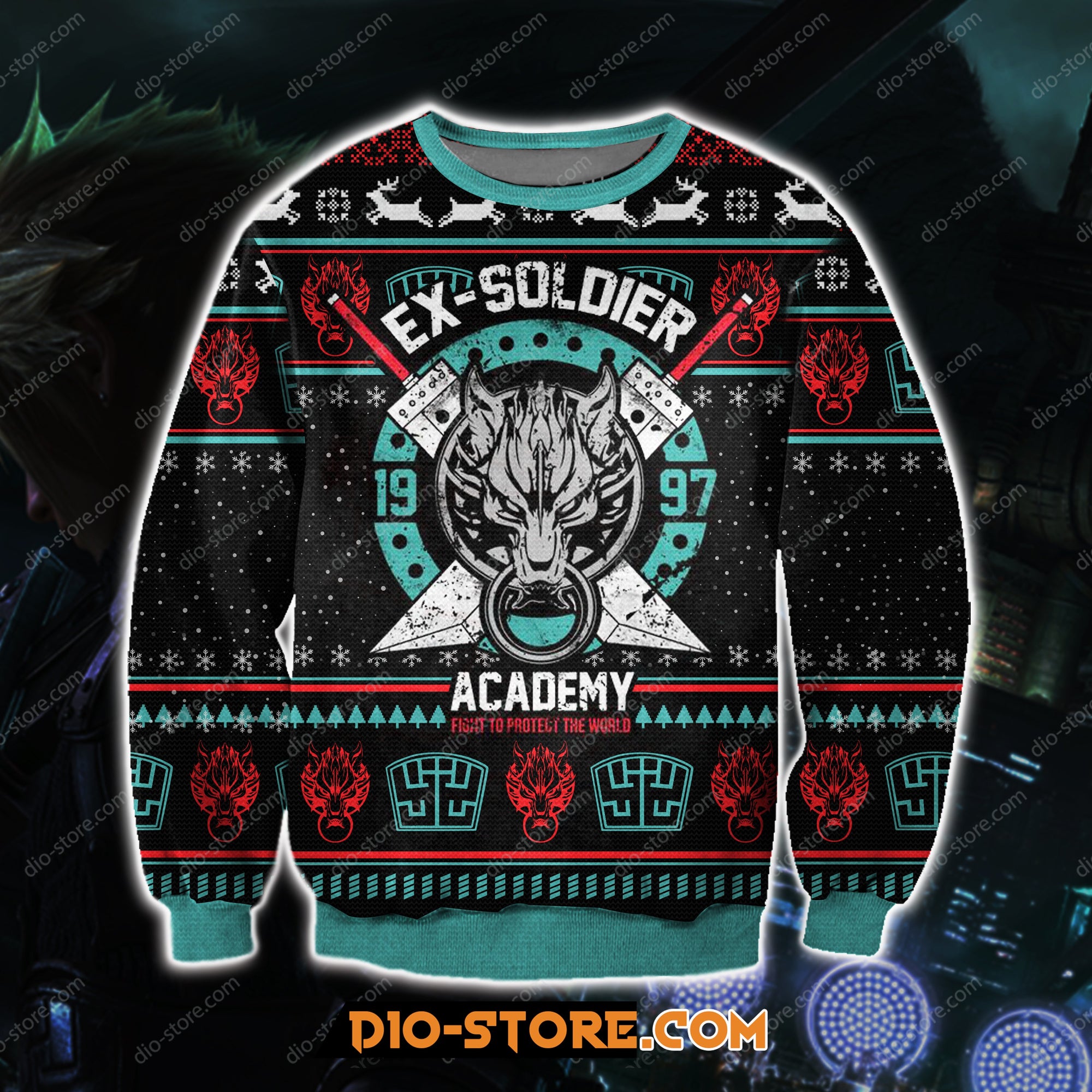 Ex-Soldier Final Fantasy 3D Print Ugly Christmas Sweater Hoodie All Over Printed Cint10058
