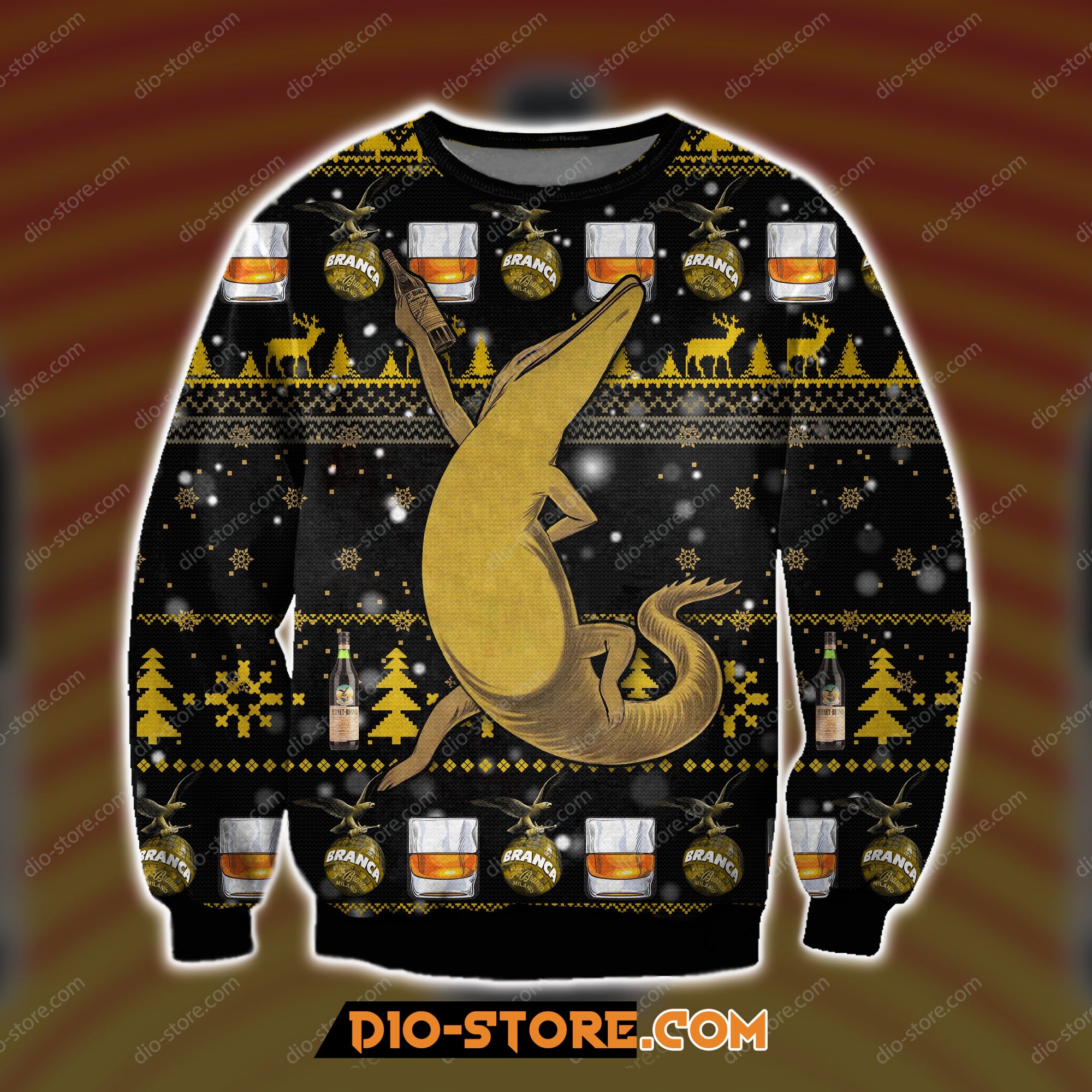 Fernet-Branca Beer Knitting Pattern 3D All Over Print Ugly Christmas Sweatshirt Hoodie All Over Printed Cint10288