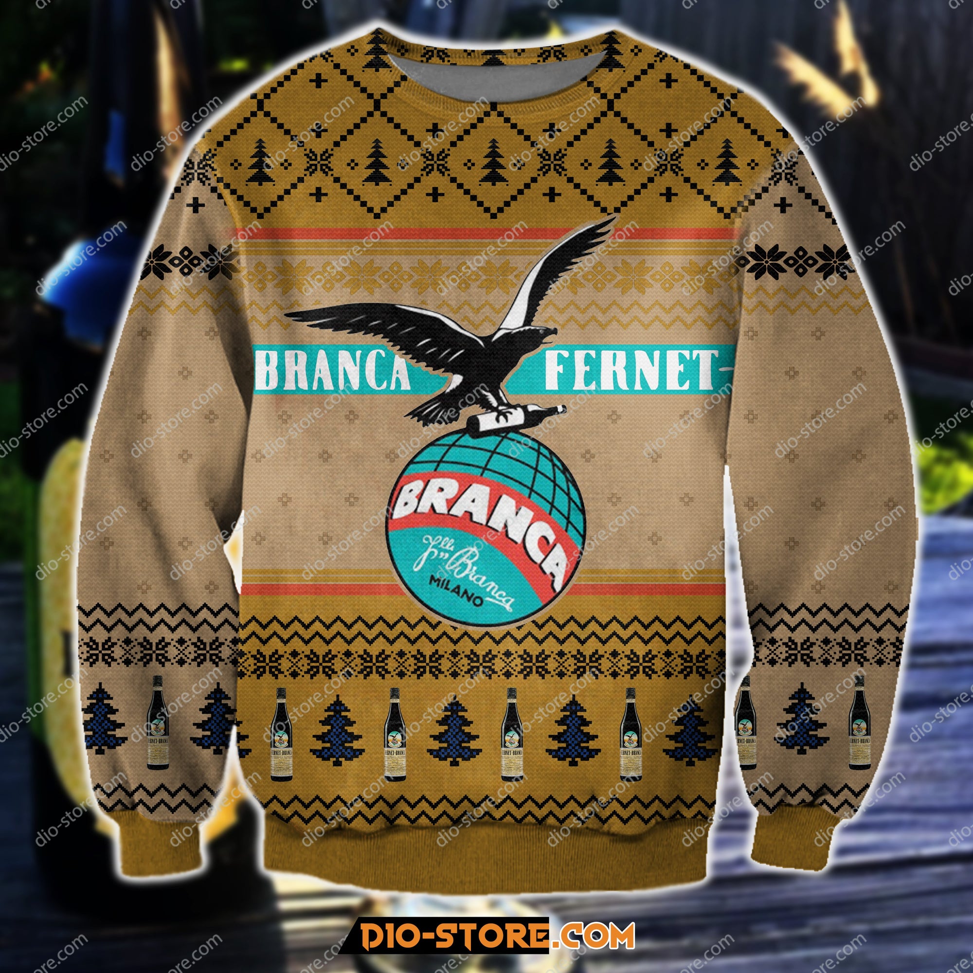 Fernet-Branca Beer Knitting Pattern 3D Print Ugly Sweatshirt Hoodie All Over Printed Cint10380