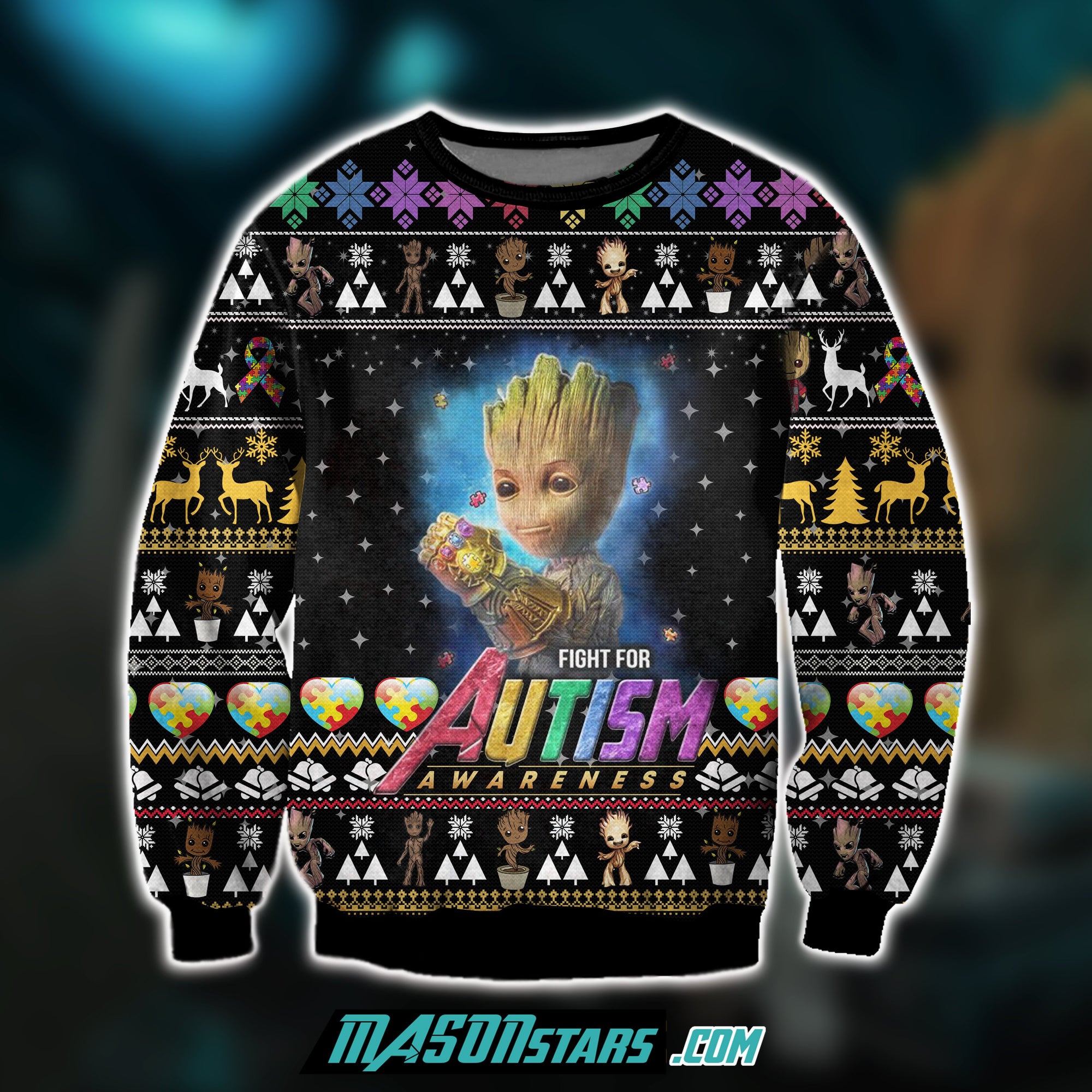 Fight For Autism Awareness 3D Print Ugly Sweatshirt Hoodie All Over Printed Cint10010