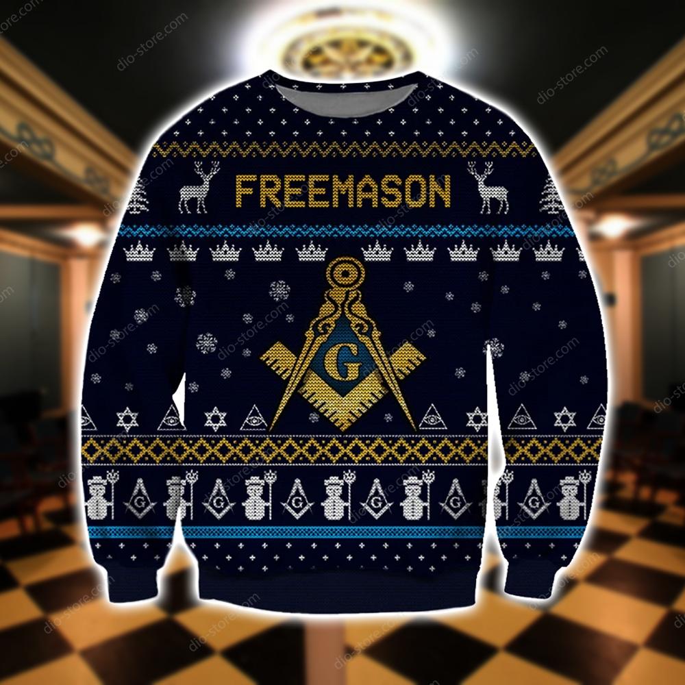 Freemason Knitting Pattern 3D Print Ugly Christmas Sweater Hoodie All Over Printed Cint10574 1 » Cool Gifts for You - Mfamilygift Freemason Knitting Pattern 3D Print Ugly Christmas Sweater Hoodie All Over Printed Cint10574 1