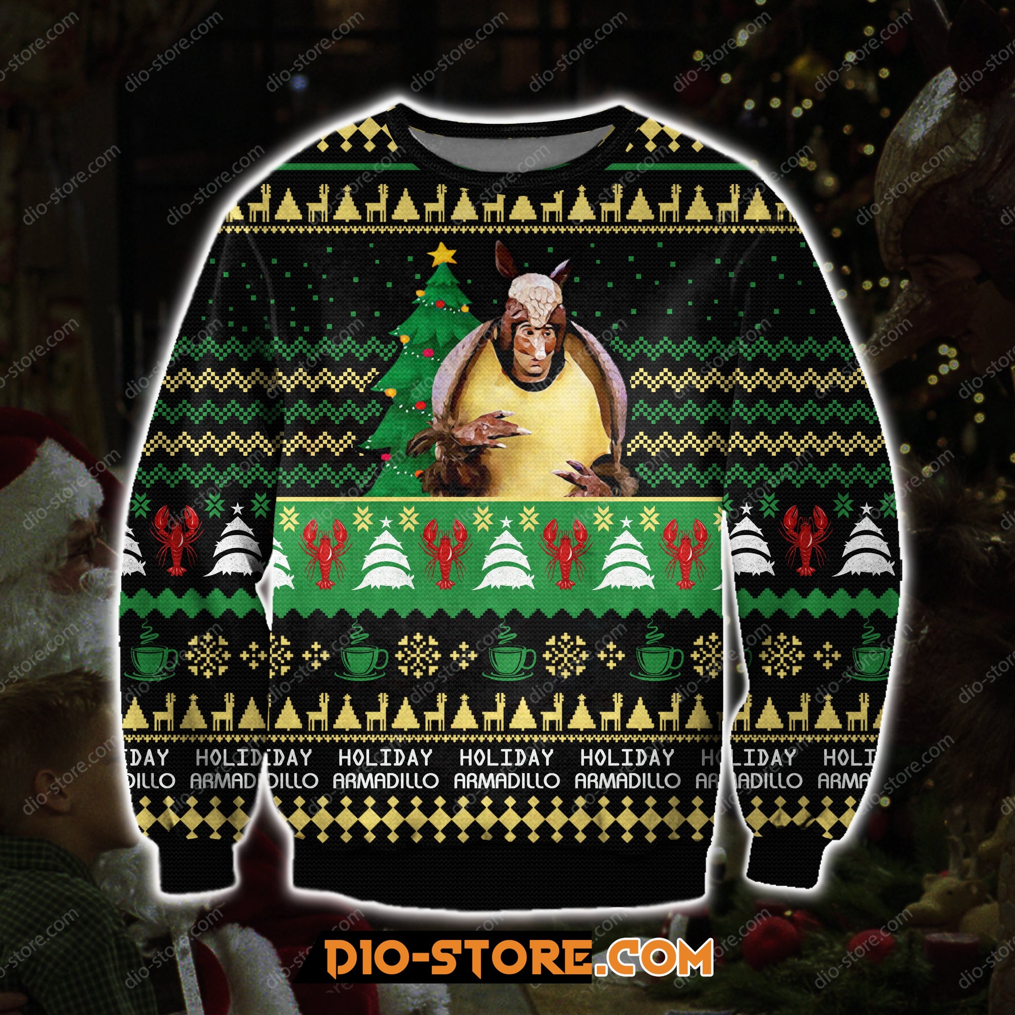 Friends Holiday Armadillo 3D Print Ugly Christmas Sweater Hoodie All Over Printed Cint10057