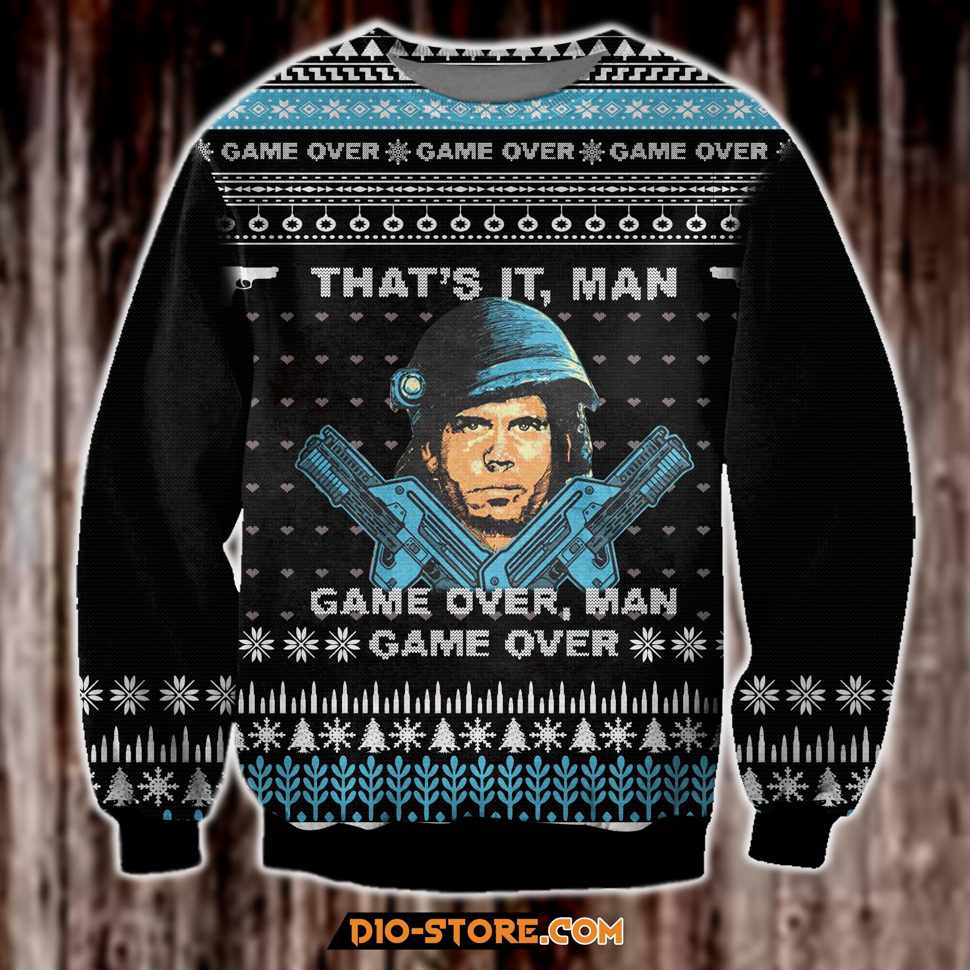 Game Over Man 3D Print Ugly Christmas Sweatshirt Hoodie All Over Printed Cint10025